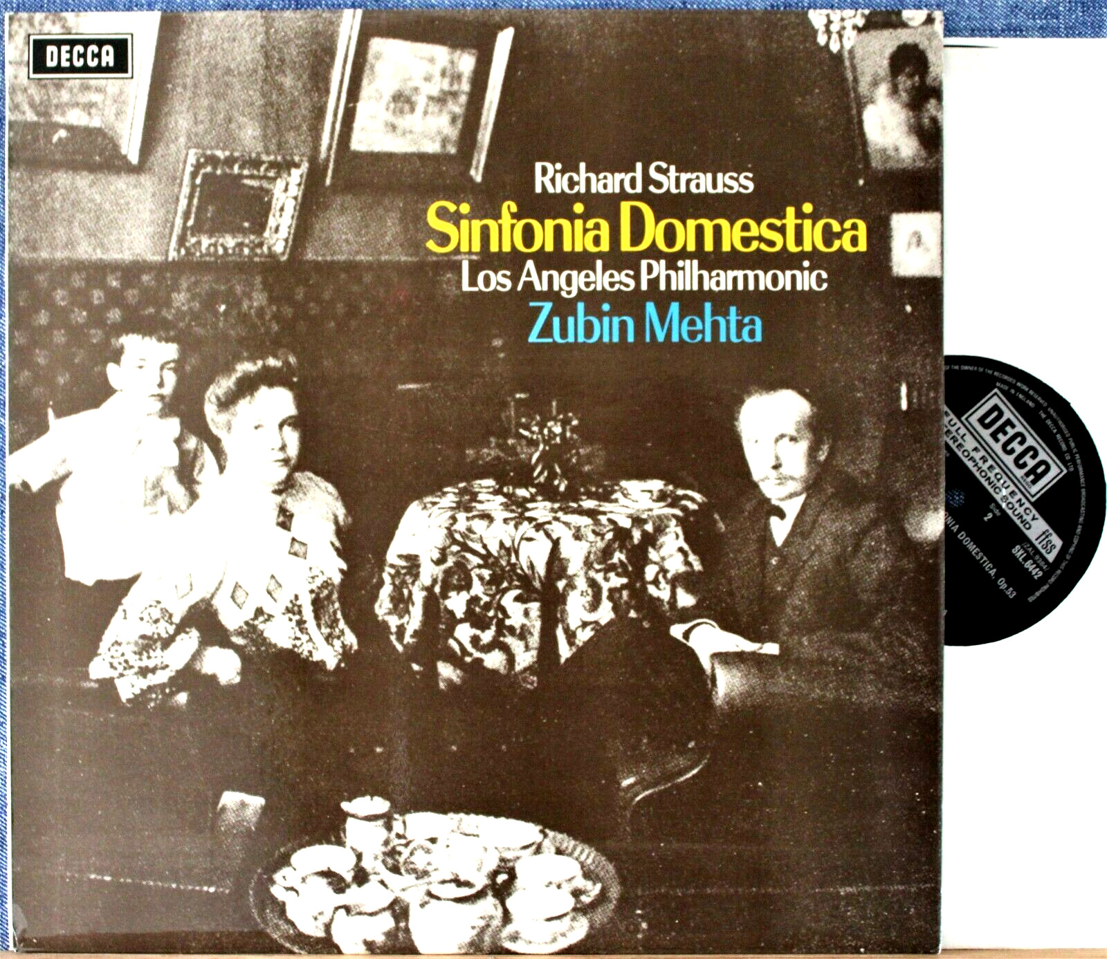 Mehta Strauss (Sinfonia Domestica) Decca SXL 6442 NM