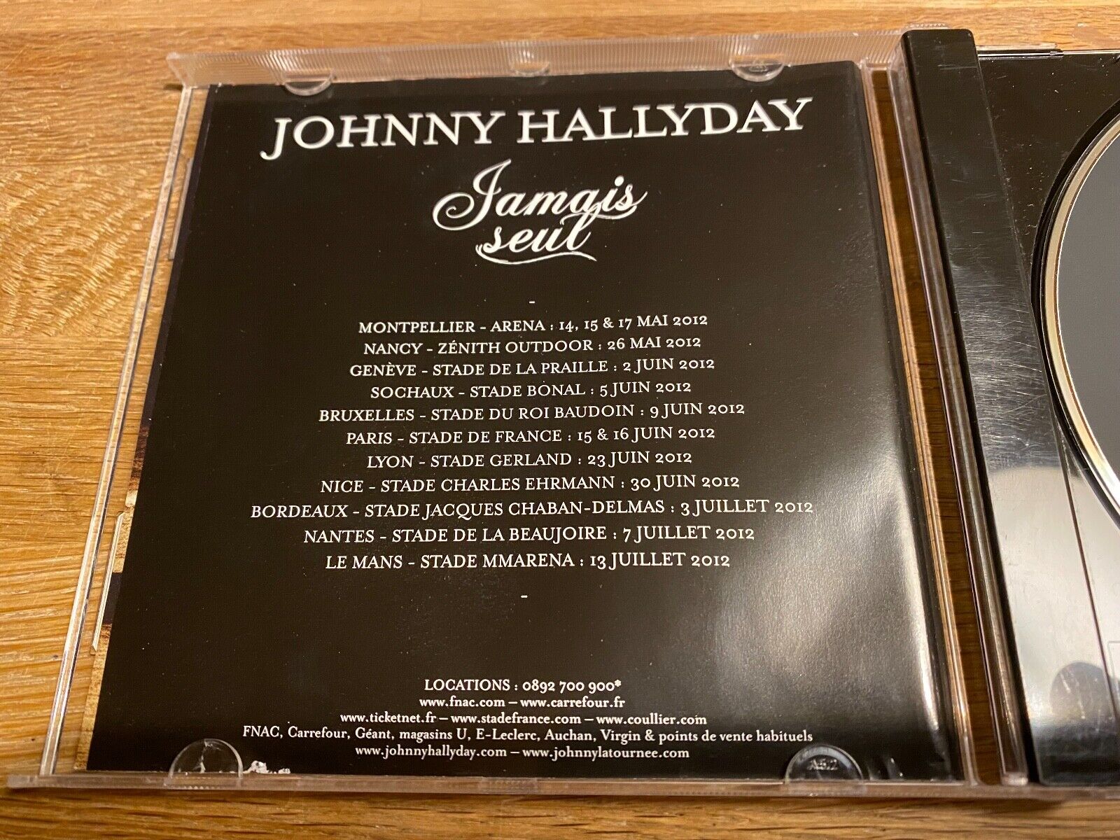 JOHNNY HALLYDAY "JAMAIS SEUL" 2011 13 TRACK FRANCE OPENDISC CD ALBUM GERMAN CD