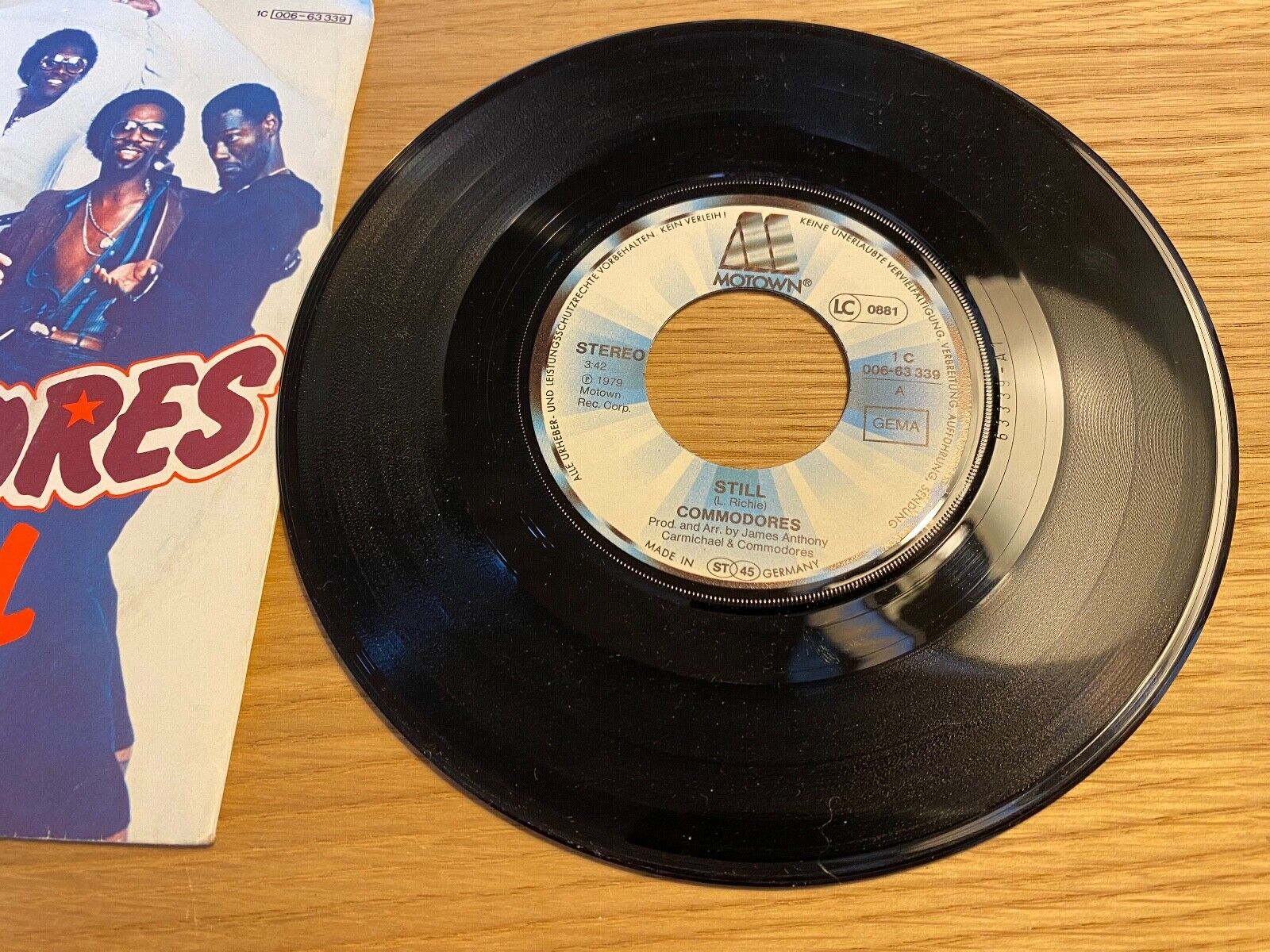 THE COMMODORES "STILL / SUCH A WOMAN" 1979 MOTOWN RECORDS VINYL SINGLE GERMANY 7