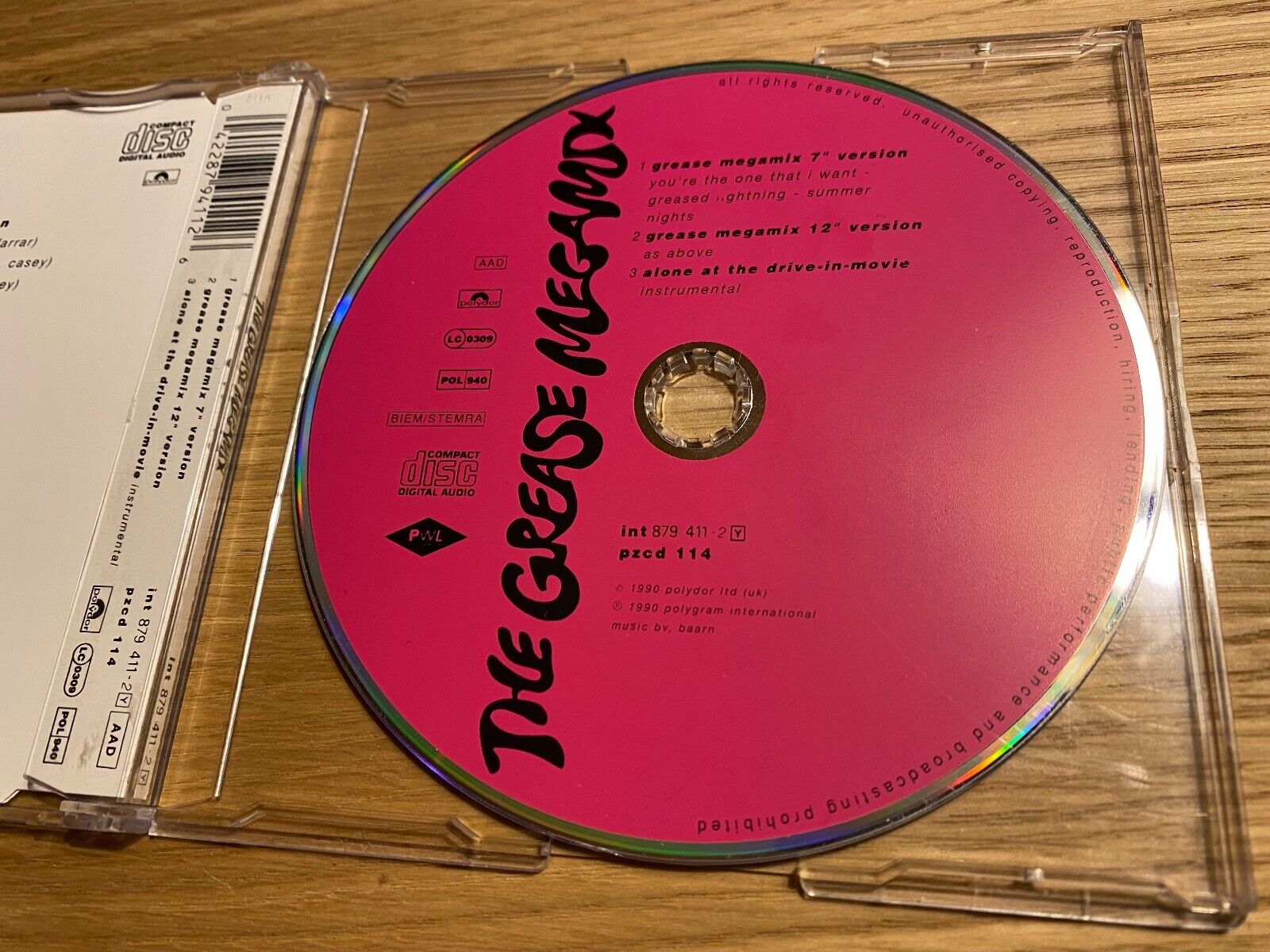 OLIVIA NEWTON-JOHN  JOHN TRAVOLTA "THE GREASE MEGA MIX" PWL REMIX CD SINGLE ´90