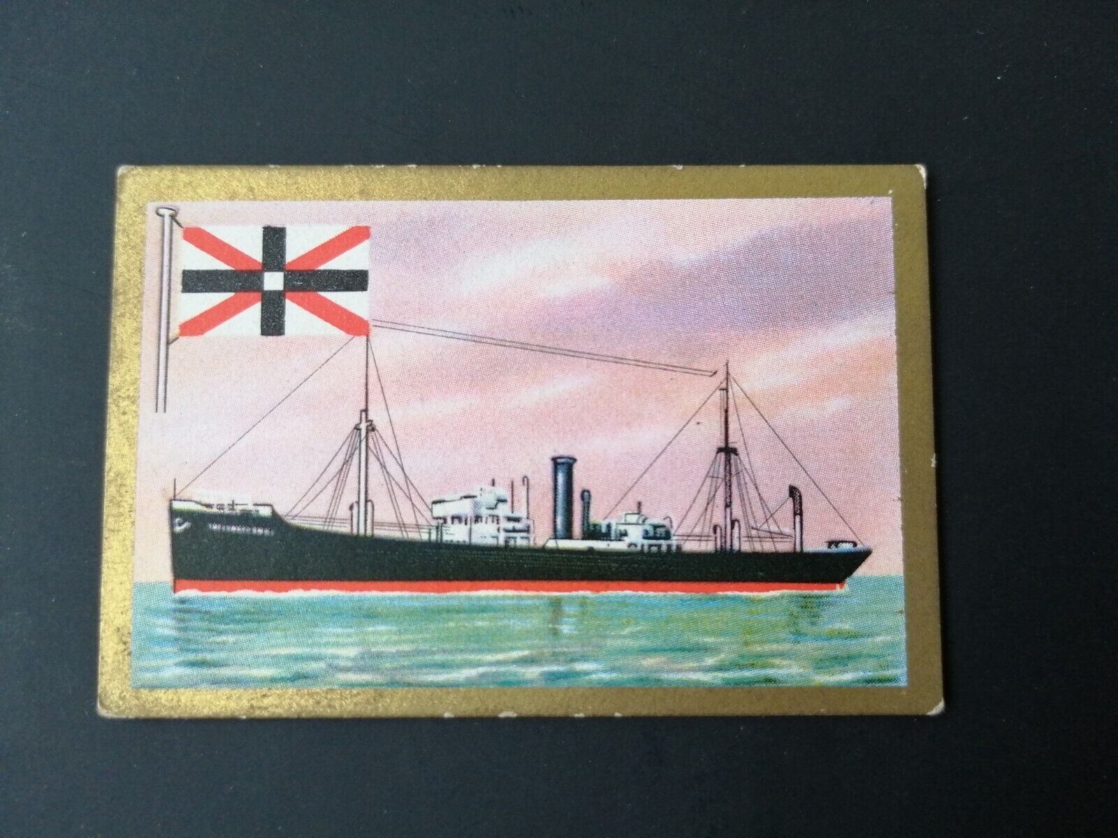 German SABA tobacco ship trading card 1931-33No 77 " Marie Leonhardt"Hamburg