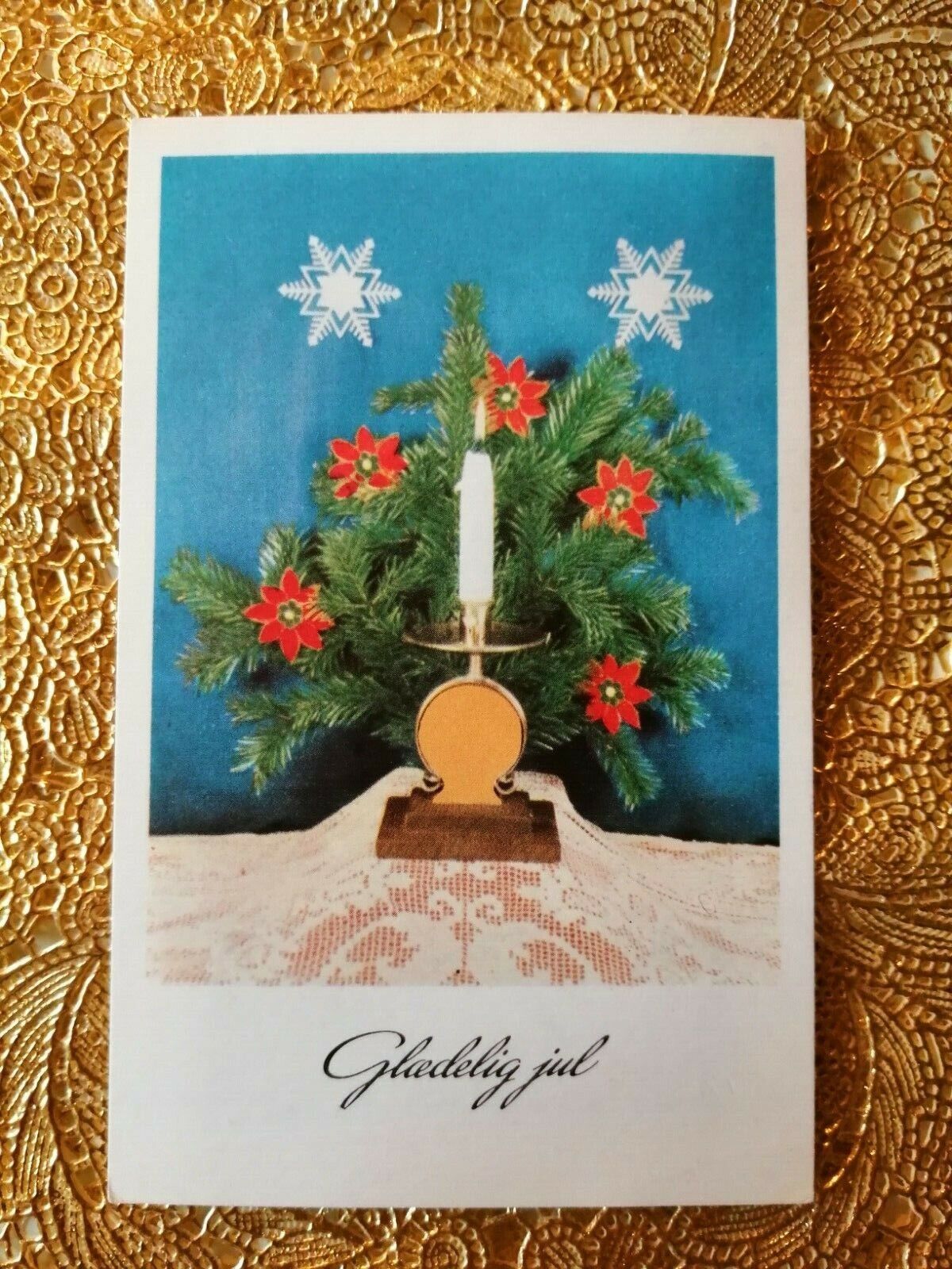 Vintage and collectible Danish Christmas cardPosted in 1965 ( No 2 l)