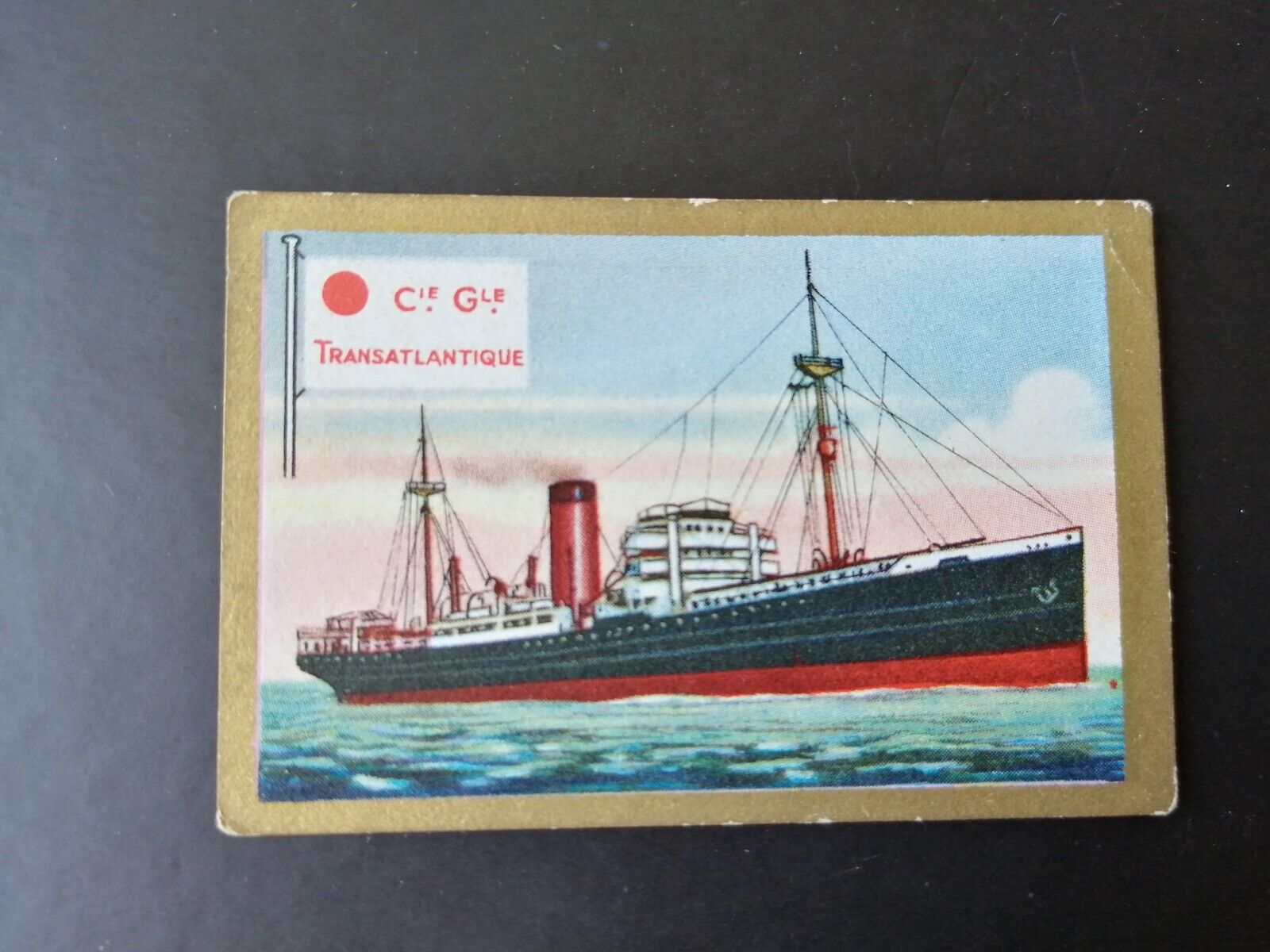 German SABA tobacco ship trading card 1931-33No 15"San Antonio" France