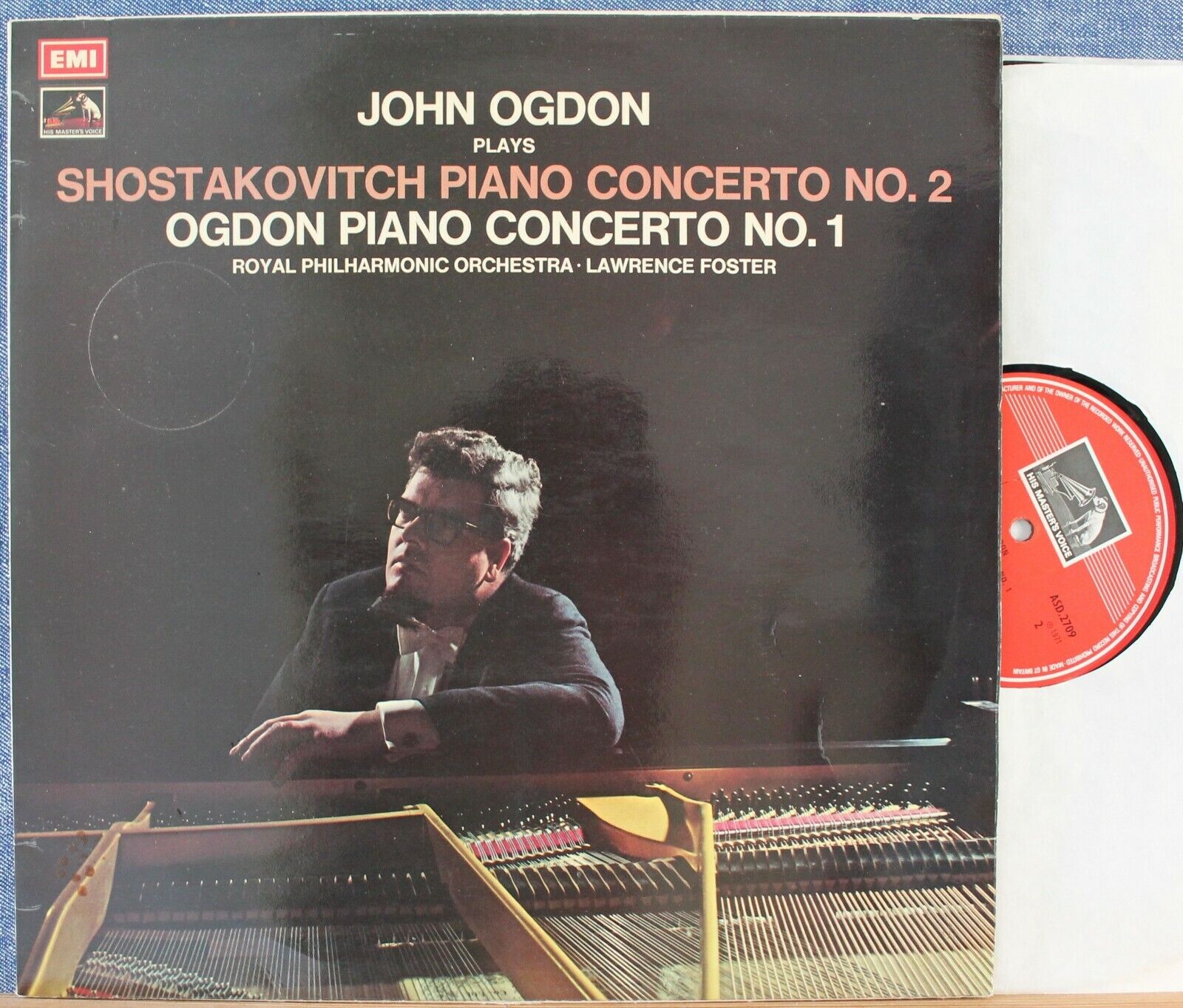 Ogdon+Foster Shostakovich+Ogdon (Piano concertos) HMV ASD 2709 NM