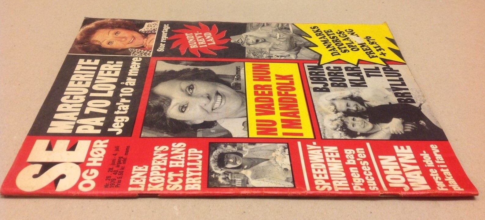 Bjorn Borg Mariana Simonescu Wedding Vintage Danish Magazine 1979 "Se og Hoer"