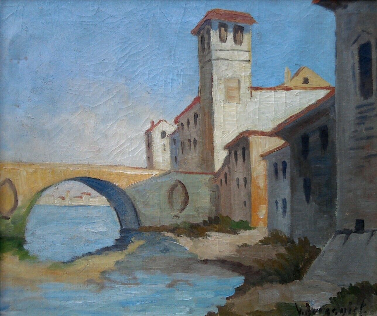 Southern Scene with Stone Bridge