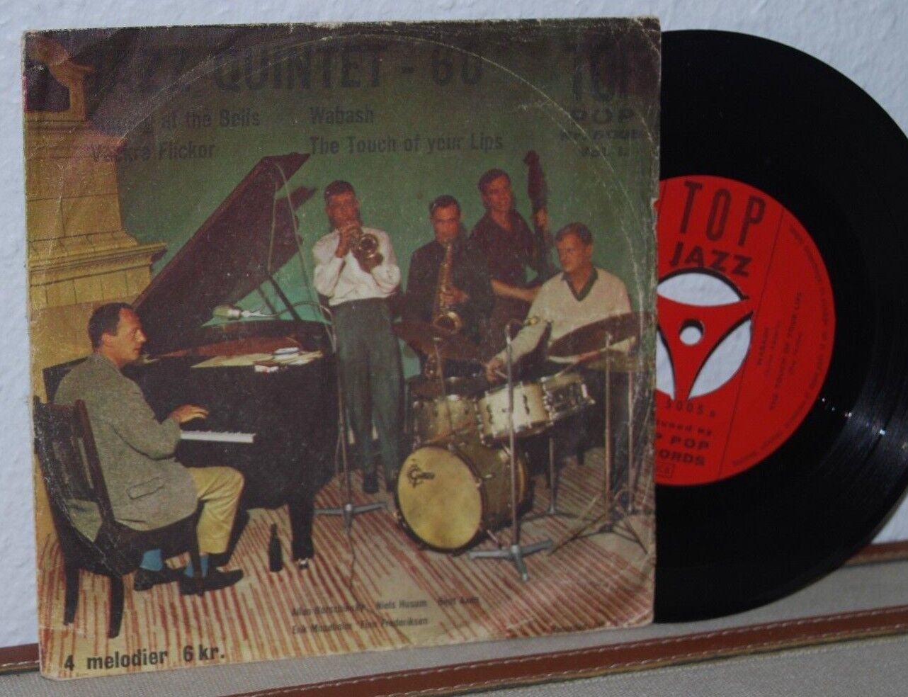 JAZZ QUINTET 60 Ep Top Jazz 5005 Sipping at the bells +3 Rare 1961 Danish modern