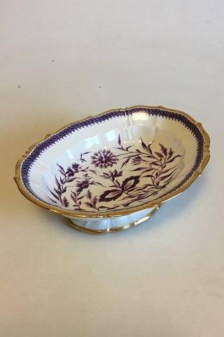 Bing  Grondahl Art Nouveau Oval Bowl on foot