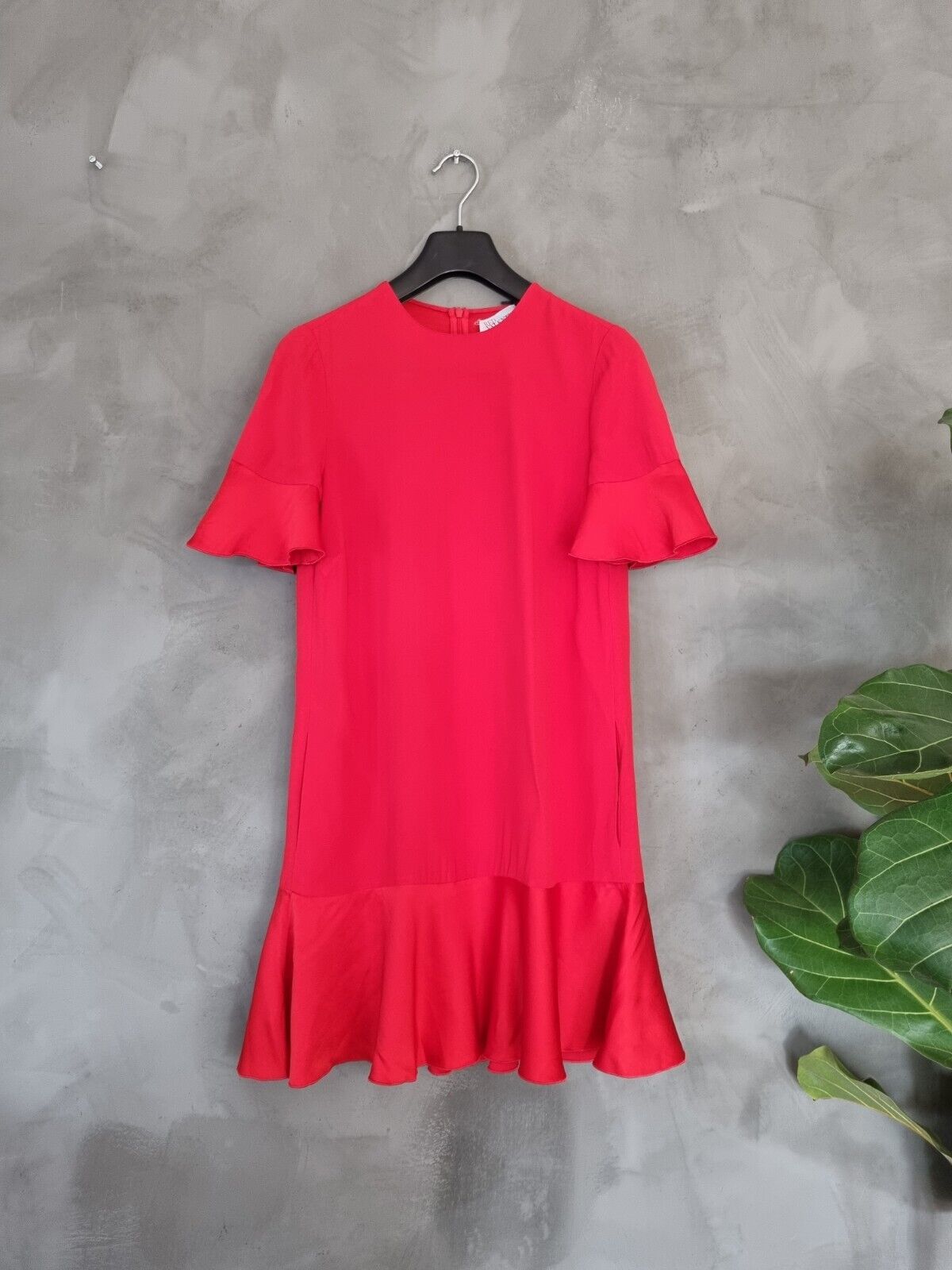 **Valentino Red** Ruffle Mini Dress IT40 DE34