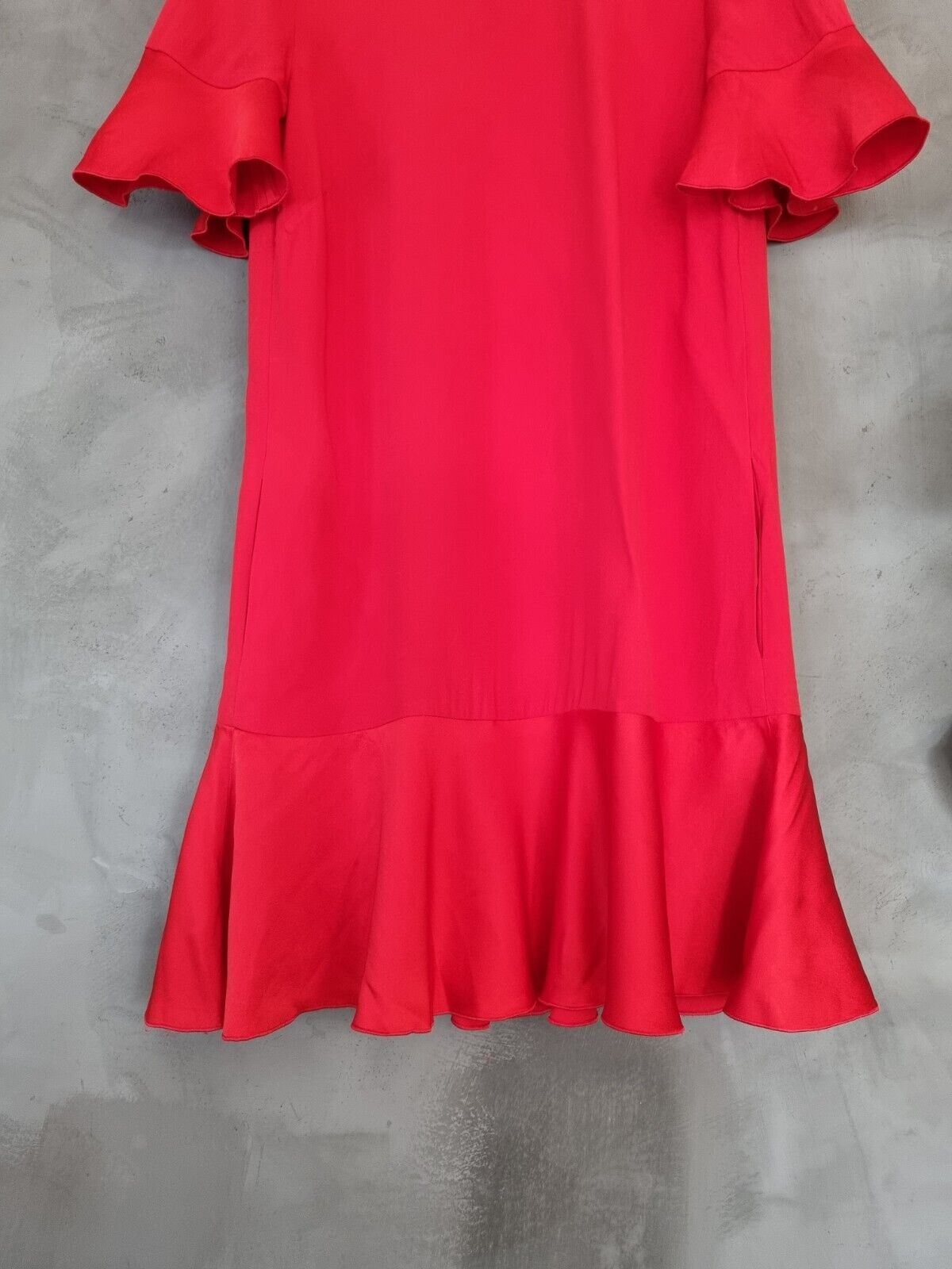 **Valentino Red** Ruffle Mini Dress IT40 DE34