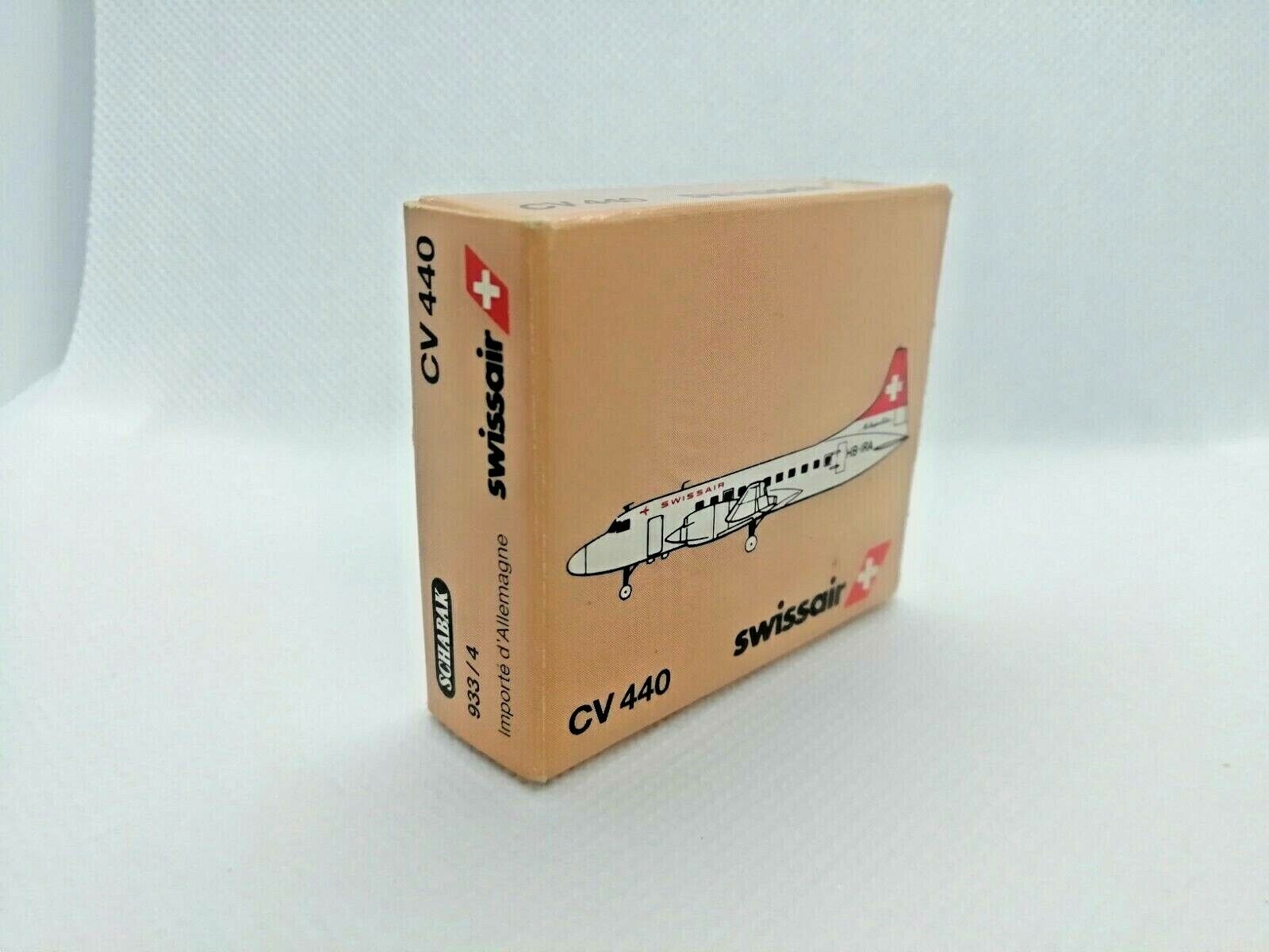 Vintage  die-cast airplaneSwissairCV 440  By Schabak 45 cm long