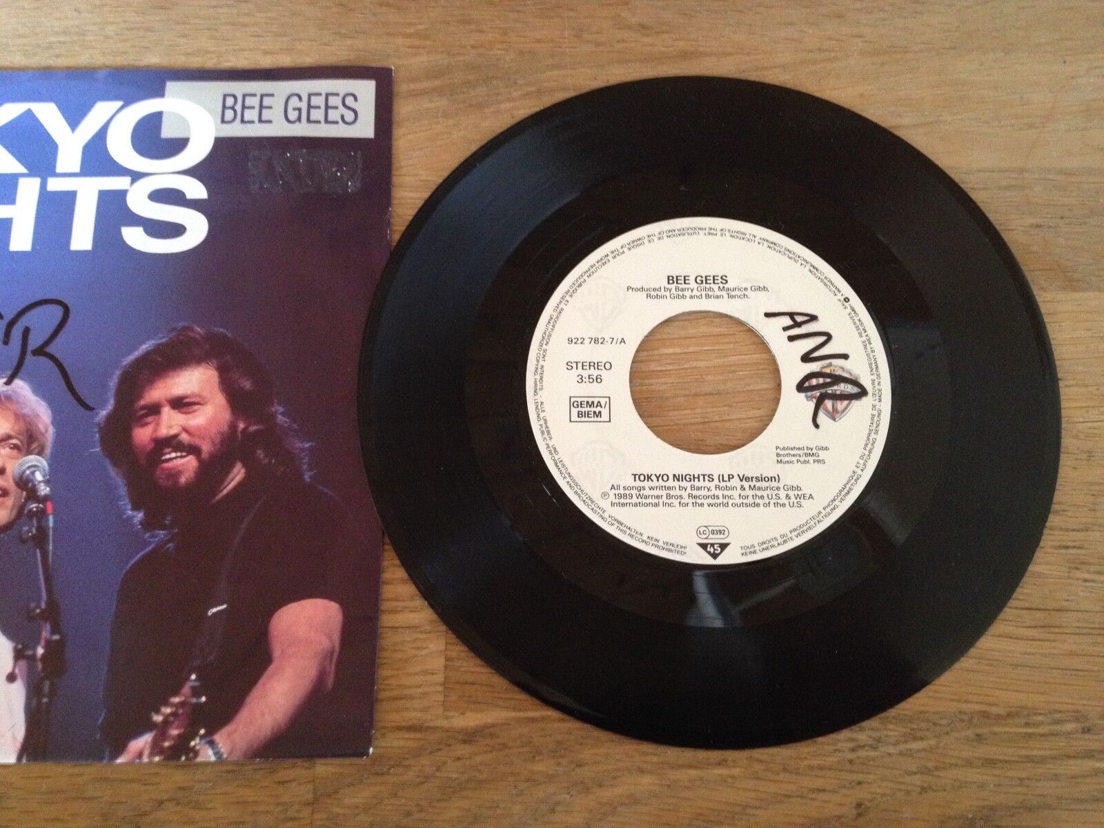 BEE GEES "TOKYO NIGHTS / WILL YOU EVER LET ME" PR-COPY 1989 WEST GERMAN PRESSING