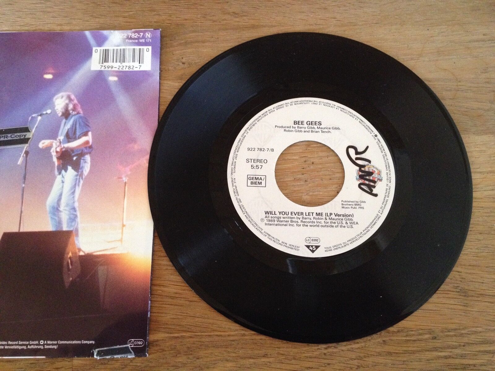 BEE GEES "TOKYO NIGHTS / WILL YOU EVER LET ME" PR-COPY 1989 WEST GERMAN PRESSING