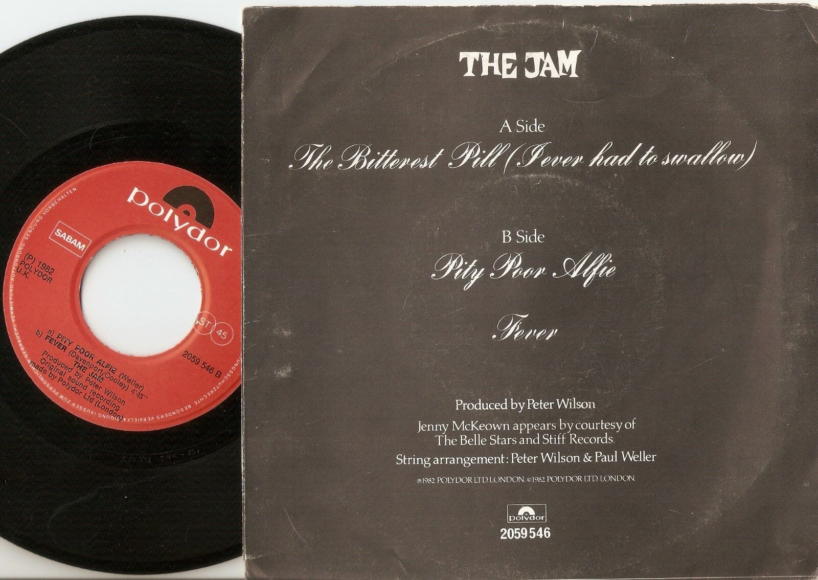 THE JAM THE BITTEREST PILL  PITY POOR ALFIE FEVER BELGIUM 45+PS `82 MOD REVIVAL