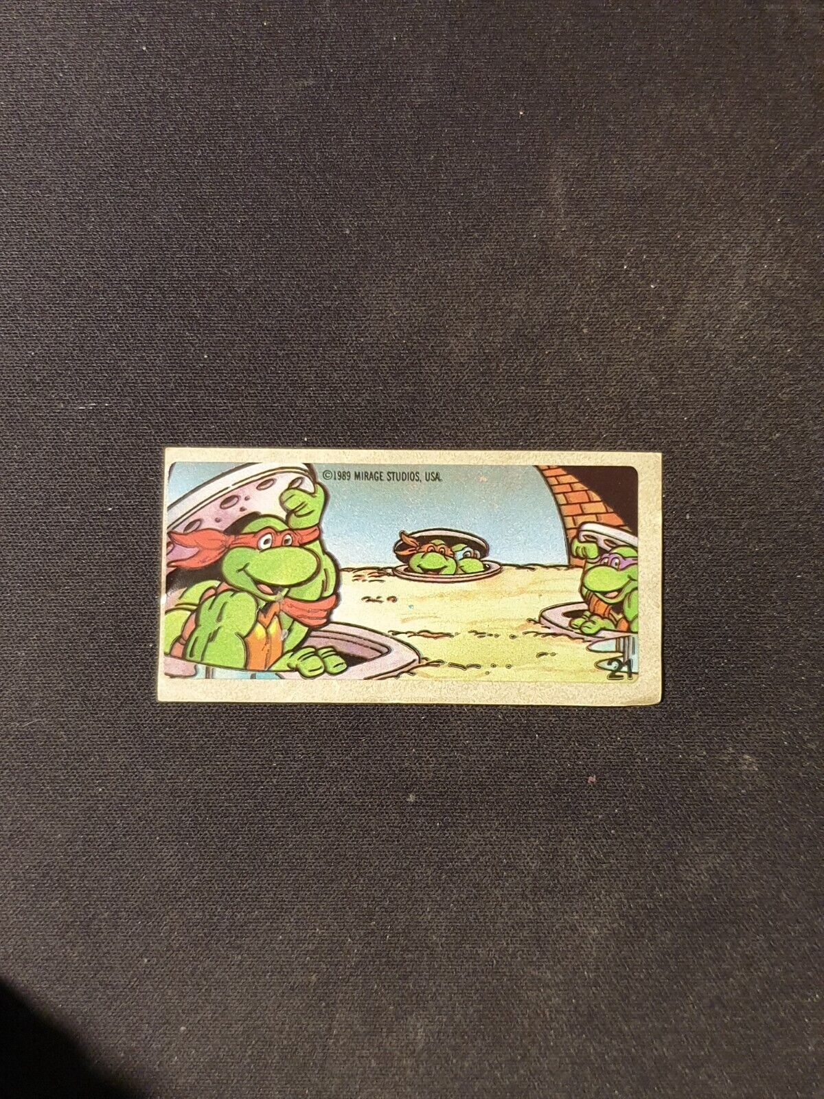 1989 TEENAGE MUTANT NINJA TURTLES Mirage Studios BUBBLE GUM Sticker No 21