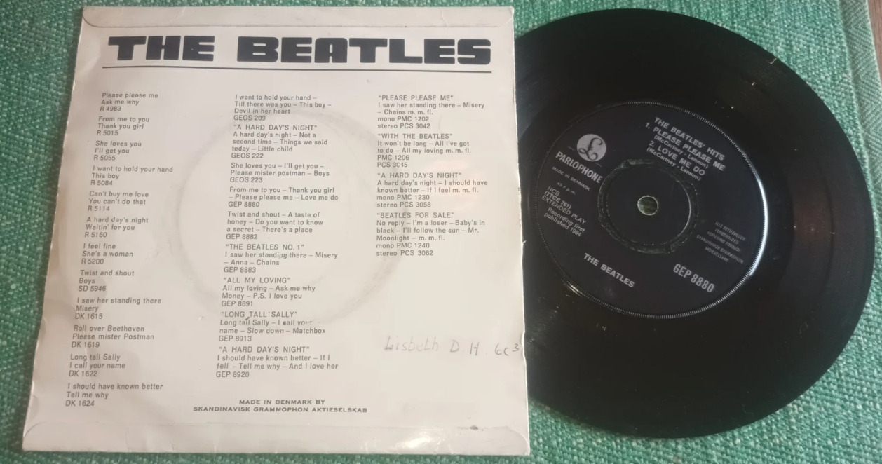 The BEATLES From Me To You +3 ULTRA RARE GEP 8880 EP Black/White alternative cov