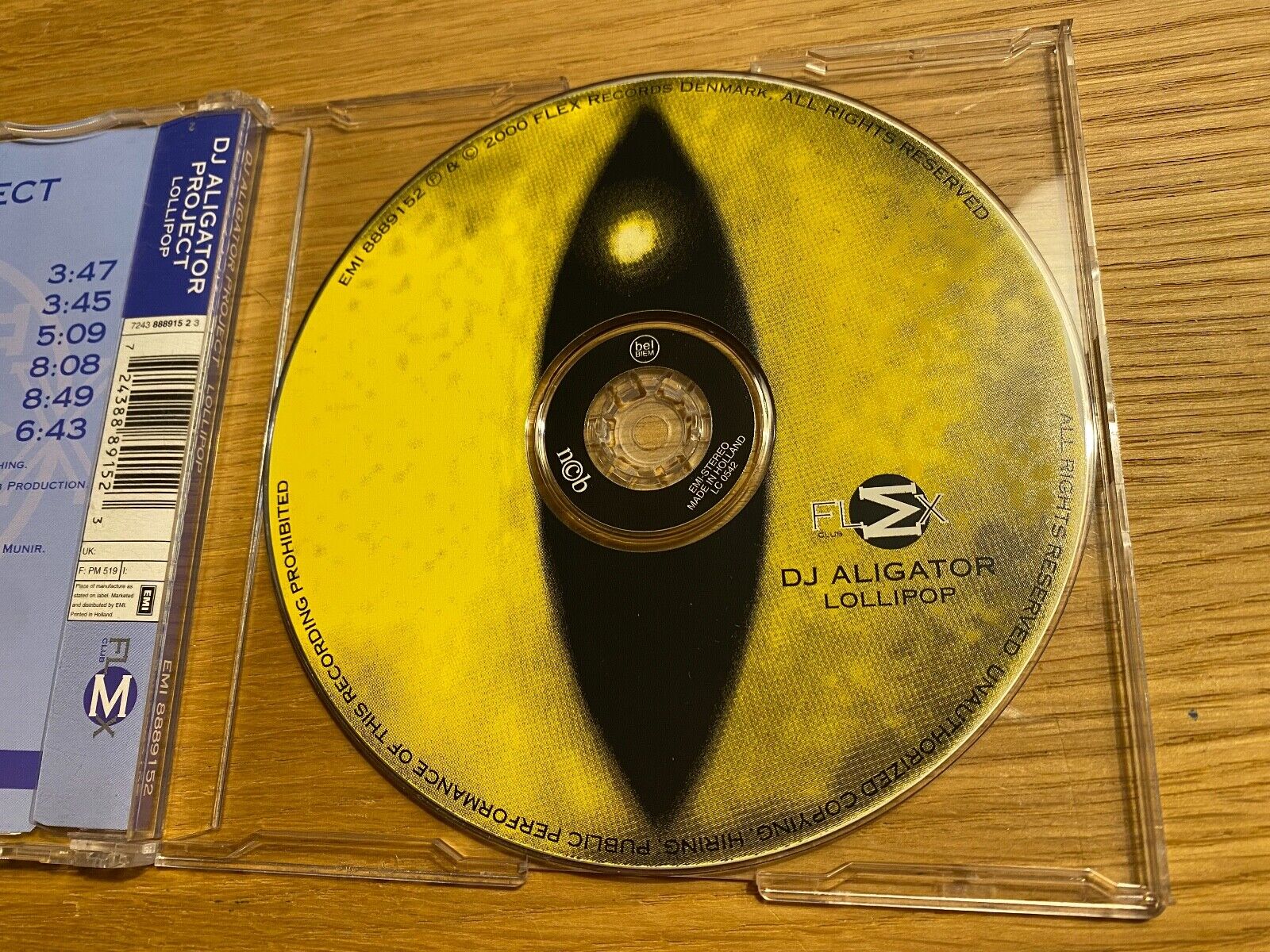 DJ ALIGATOR PROJECT "LOLLIPOP" CD SINGLE FLEX EMI RECORDS 6 REMIXED TRACKS 2000*