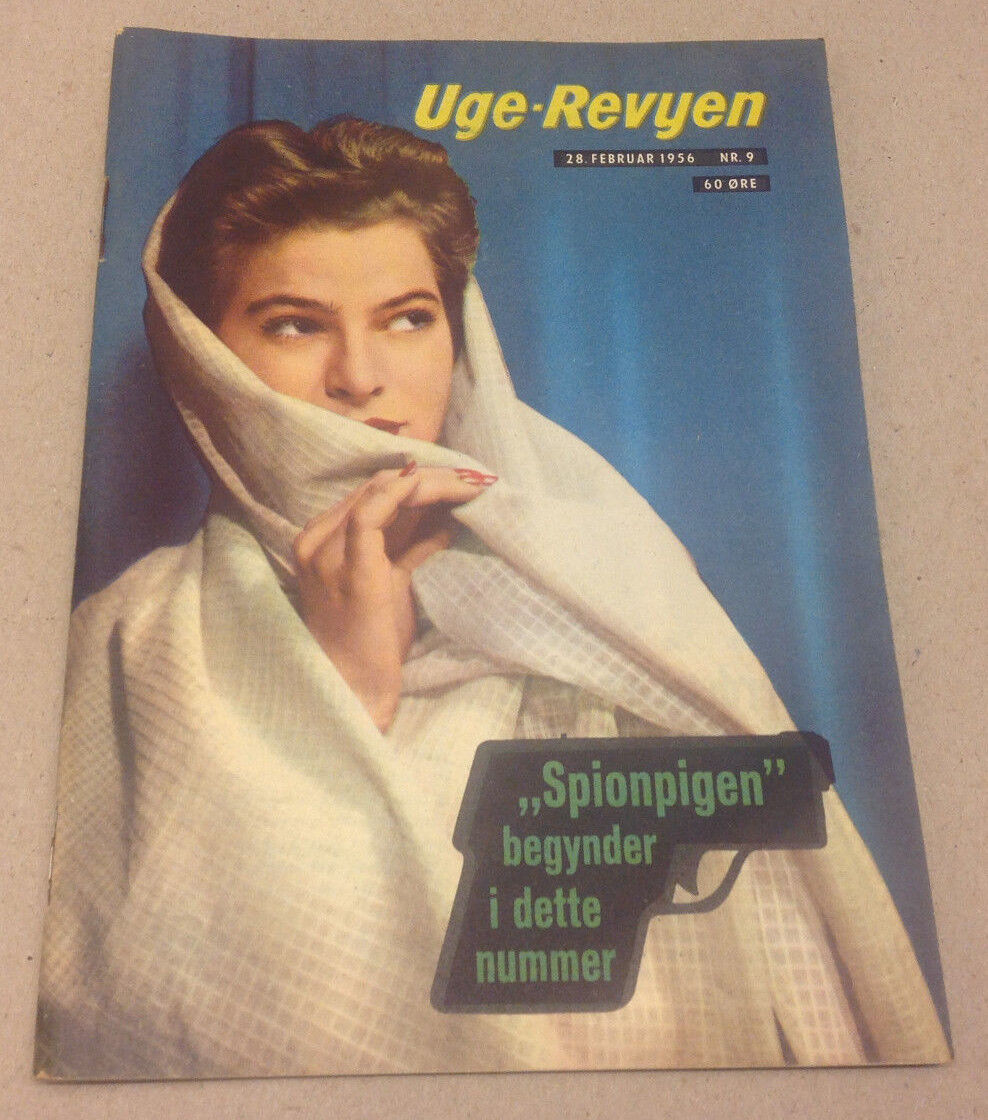 SPY GIRL FRONT COVER ESTHER WILLIAMS ON BACK COVER VINTAGE Danish Magazine 1956