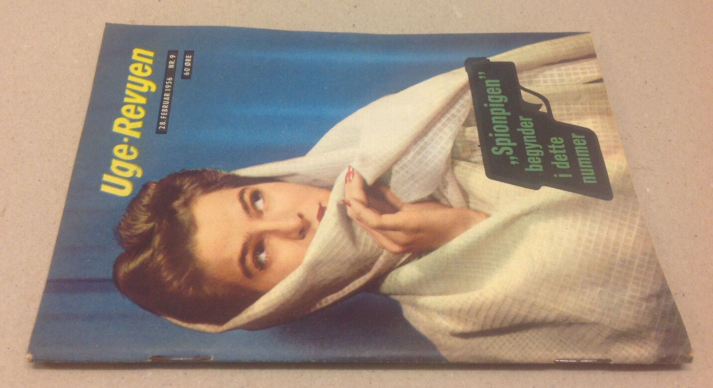 SPY GIRL FRONT COVER ESTHER WILLIAMS ON BACK COVER VINTAGE Danish Magazine 1956