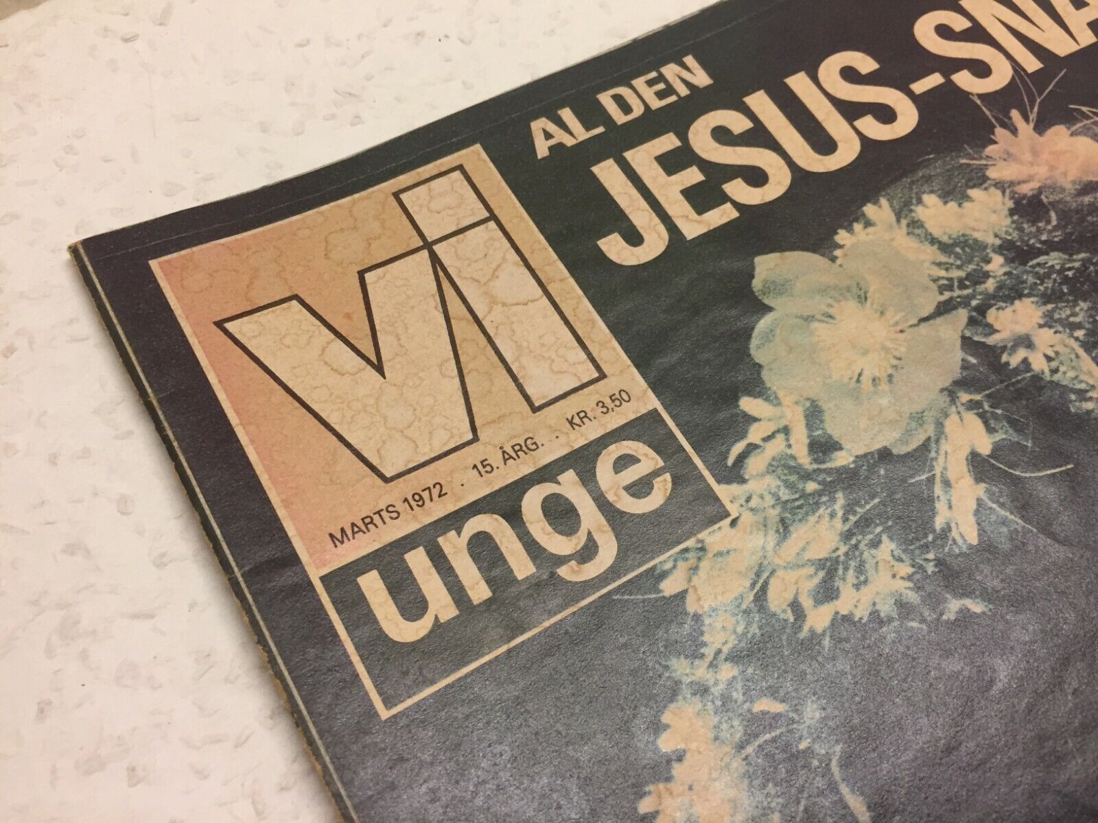 Bruno Wintzell Jesus Christ Superstar Vintage Vi Unge 1970s Danish Magazine