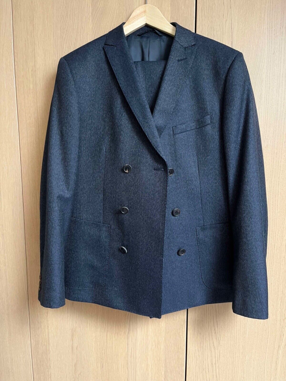 Double breasted suit navy