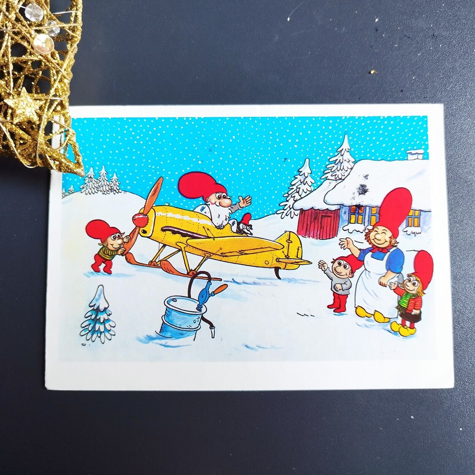 Vintage and collectible Danish Christmas card Posted  in 1987 ( no X34  )