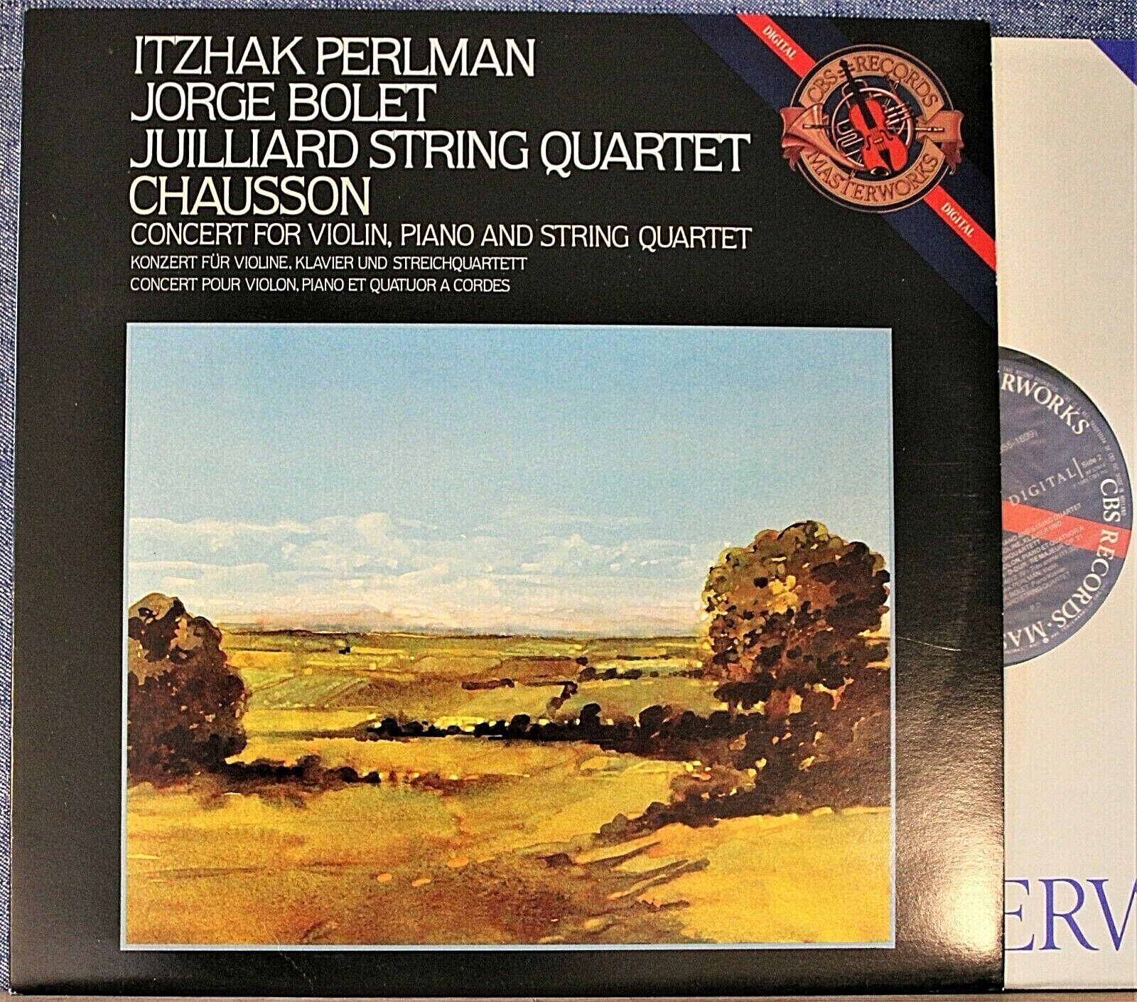 Perlman; Bolet; Juilliard SQ Chausson (Concerto) CBS D 37814 dig NM