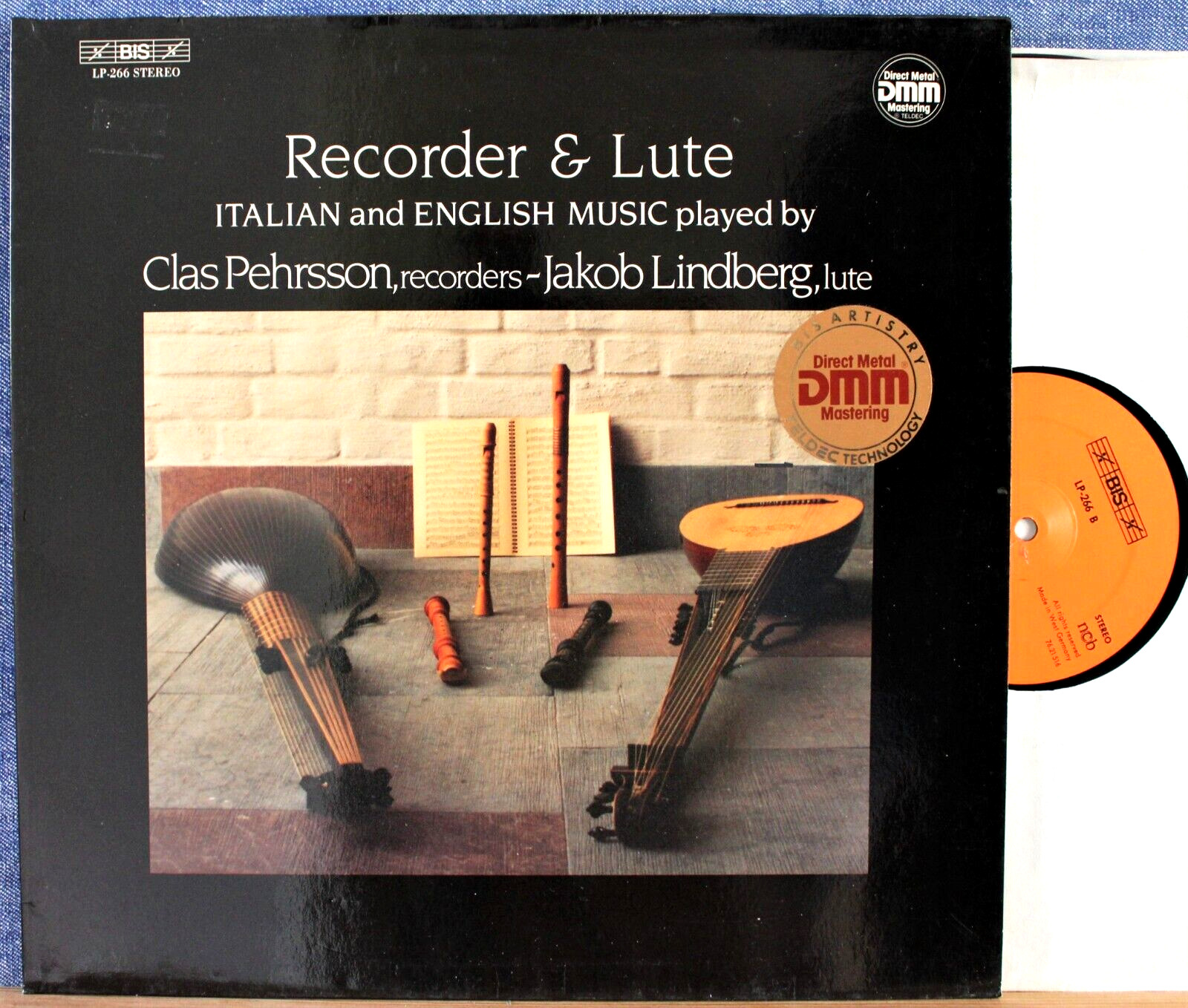 Pehrsson; Lindberg English and Italian Music for recorder and lute BIS LP-266