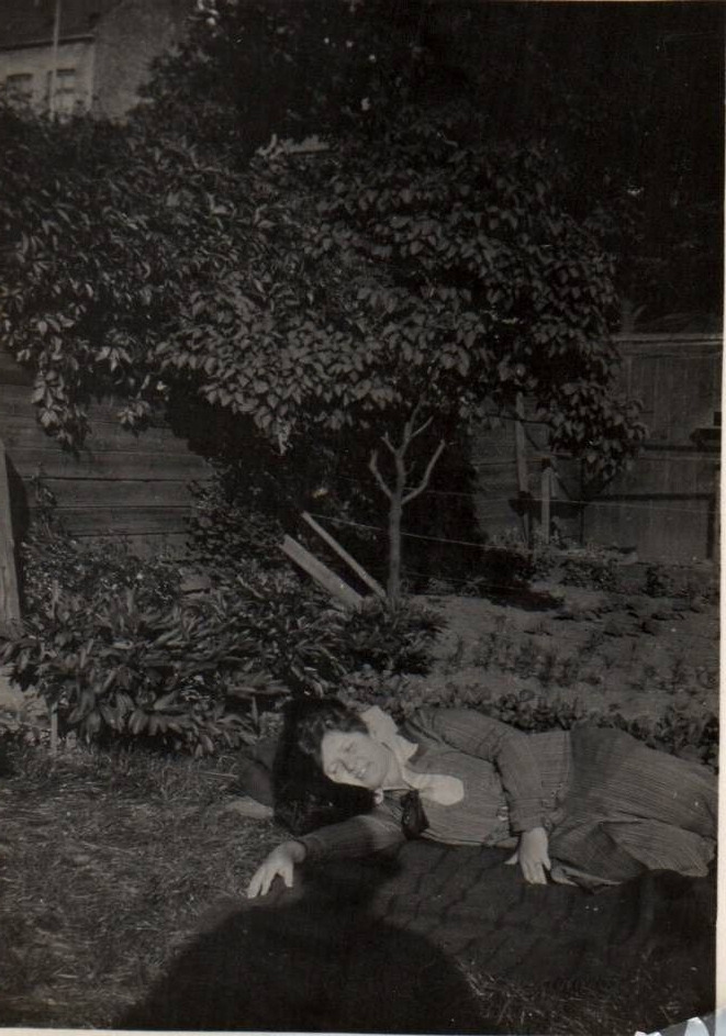 Woman Laying Life in Denmark 1900 - 1950s Rare Vintage Photo Small Size 9x6cm