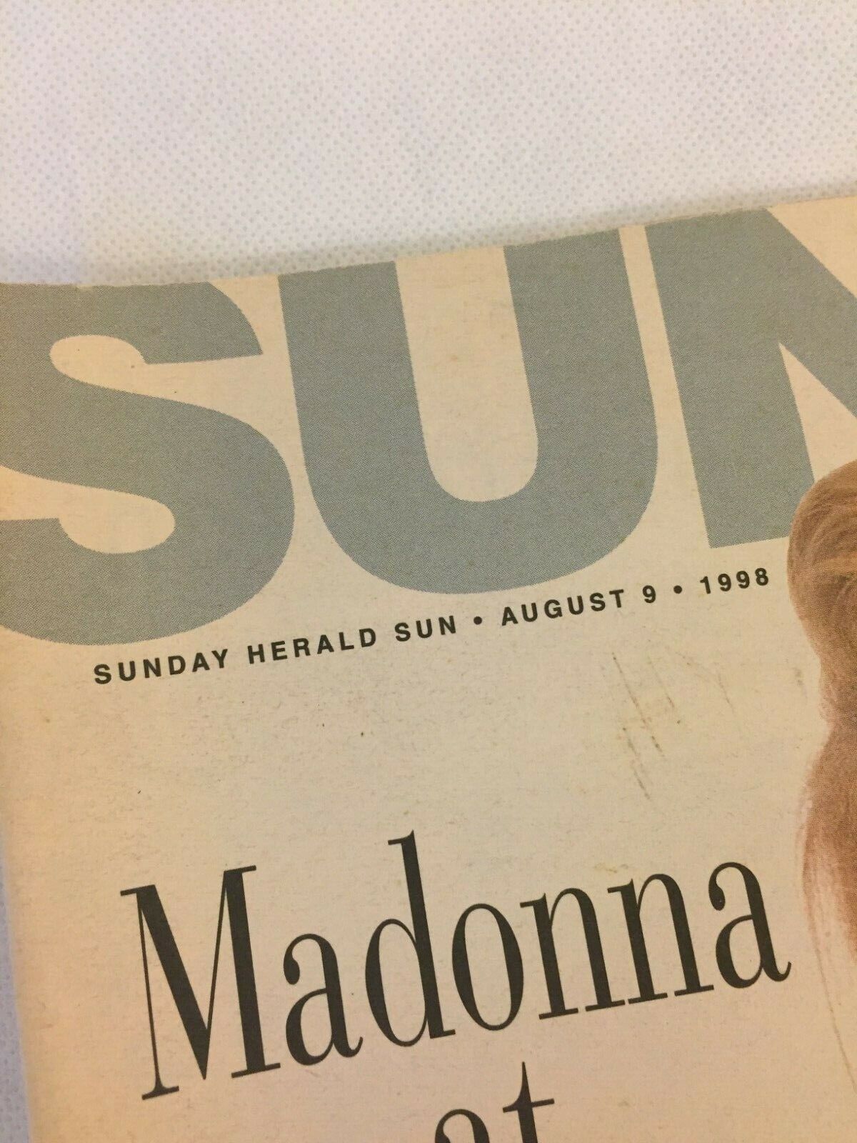 Madonna Vintage Sunday Herald Sun Magazine 1998 Original Good Condition