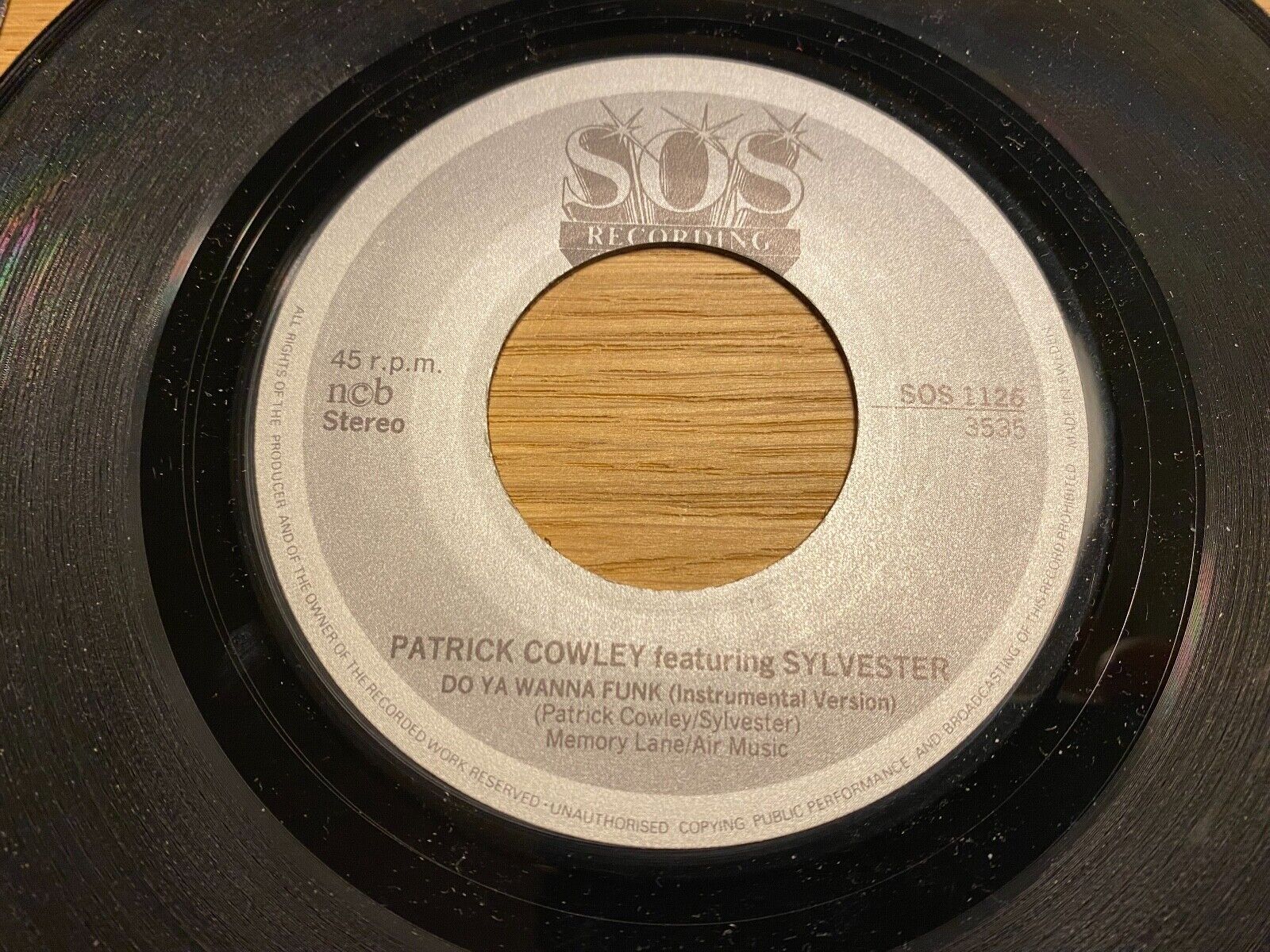 PATRICK COWLEY  SYLVESTER "DO YA WANNA FUNK" SWEDISH PRESS 1980´S 7" SINGLE NCB