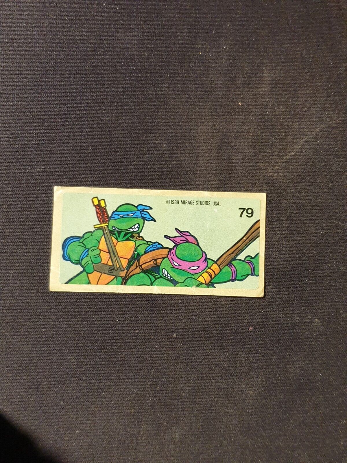 1989 TEENAGE MUTANT NINJA TURTLES Mirage Studios BUBBLE GUM Sticker No 79