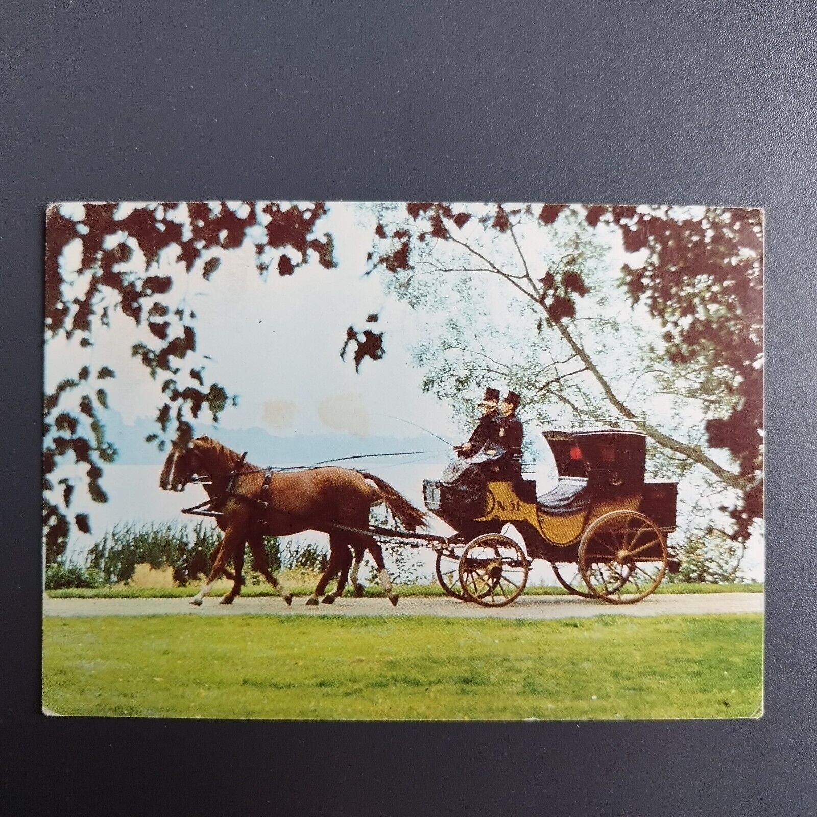 Sweden Postcard A Swedish postal coach from the 1880s