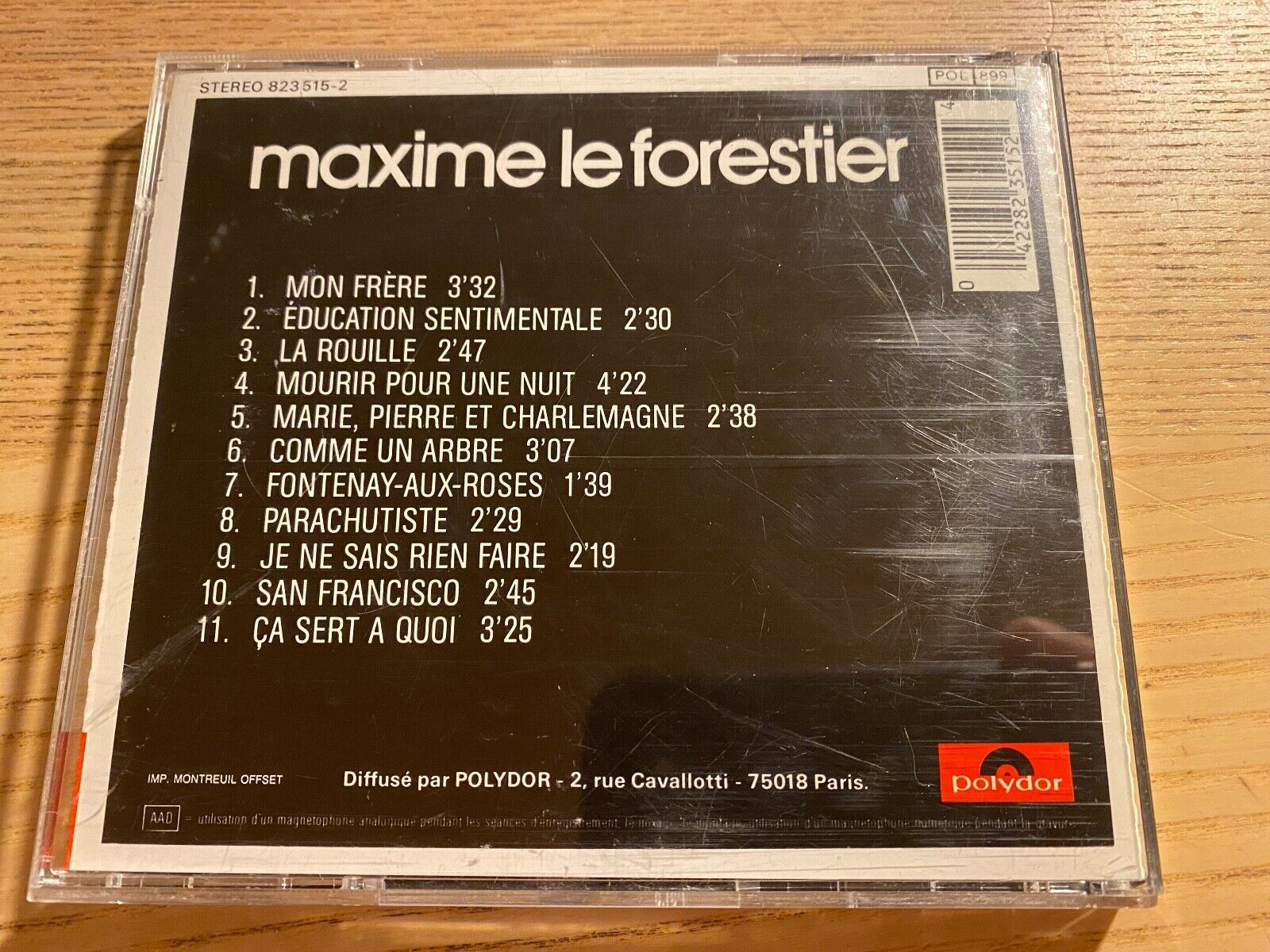 MAXIME LE FORESTIER "MON FRÈRE" 1972 CD ALBUM POLYDOR RECORDS 11 TRACK FRENCH CD