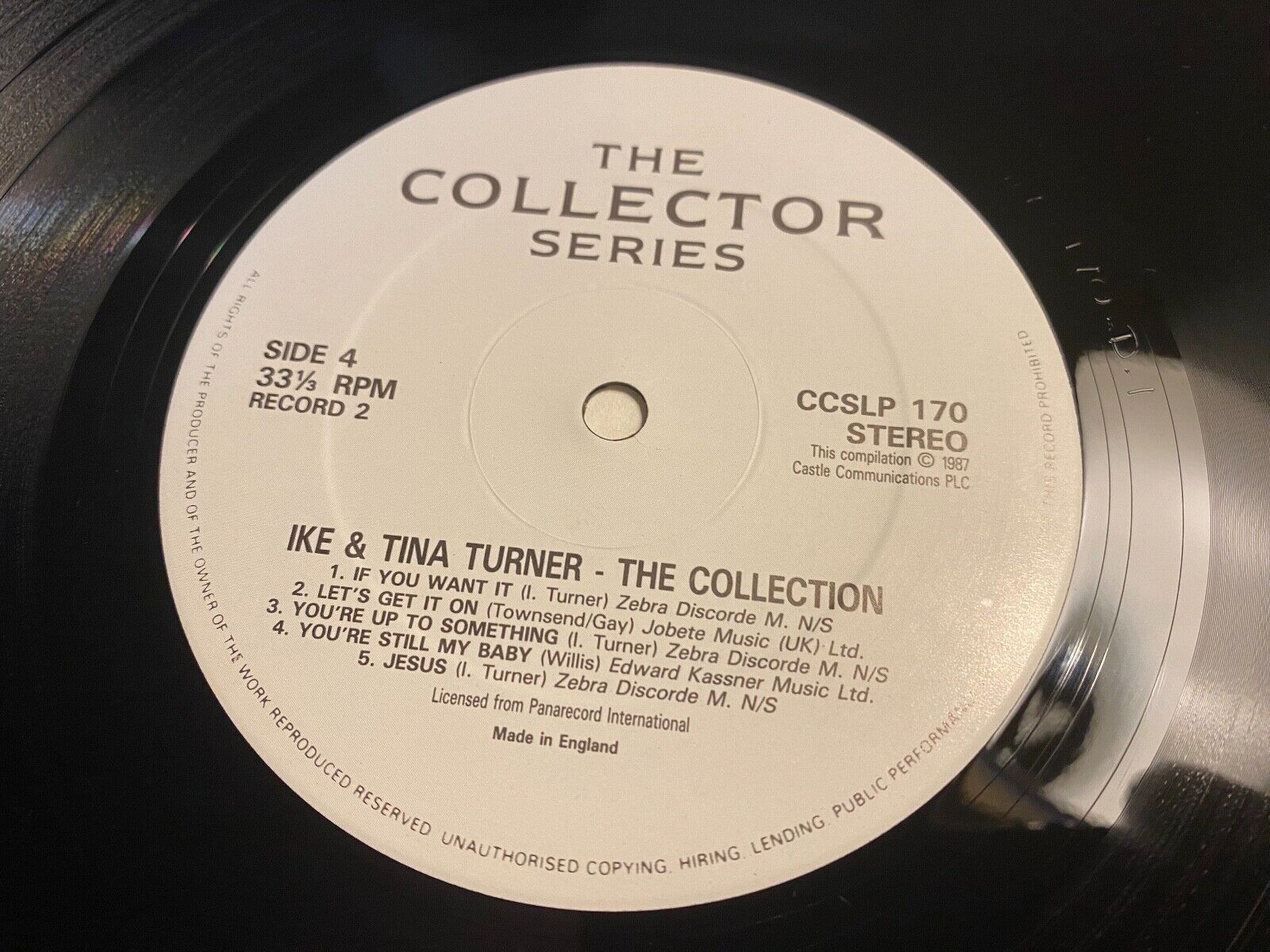 IKE  TINA TURNER "THE COLLECTION" 1987 20 TRACKS UK PRESS 2 X LP CASTLE UK 2LP