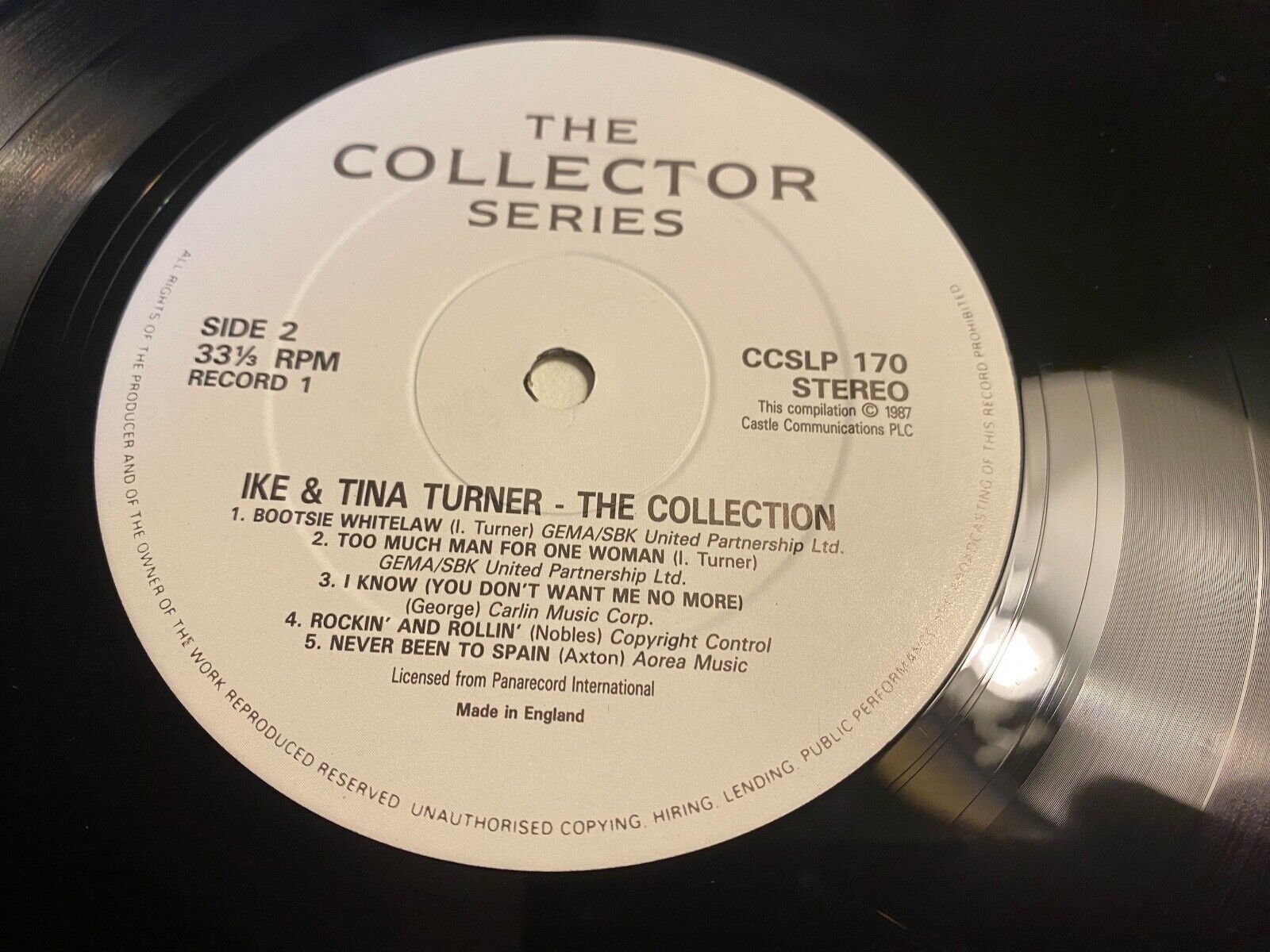 IKE  TINA TURNER "THE COLLECTION" 1987 20 TRACKS UK PRESS 2 X LP CASTLE UK 2LP