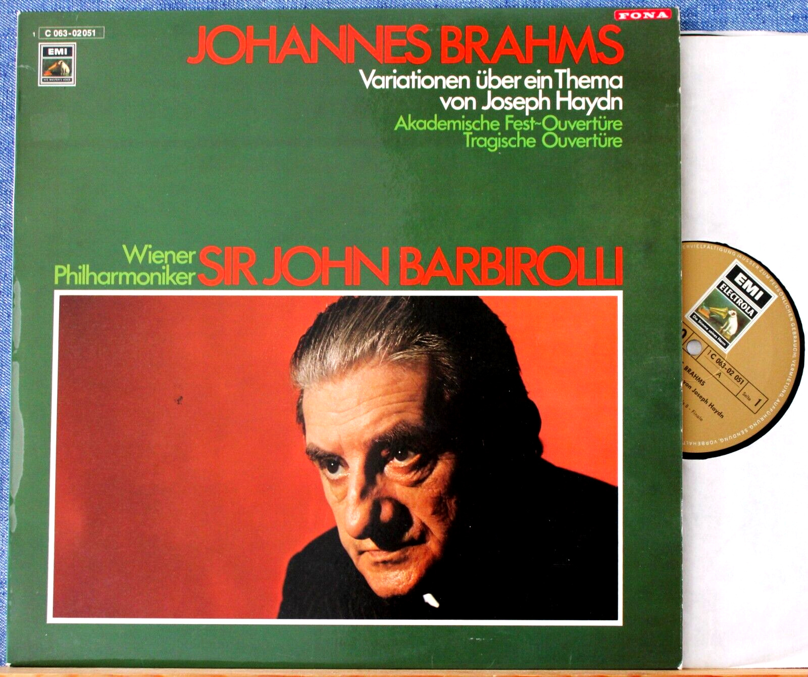 Barbirolli Brahms (Haydn variations; Overtures) EMI 063-0 051 NM