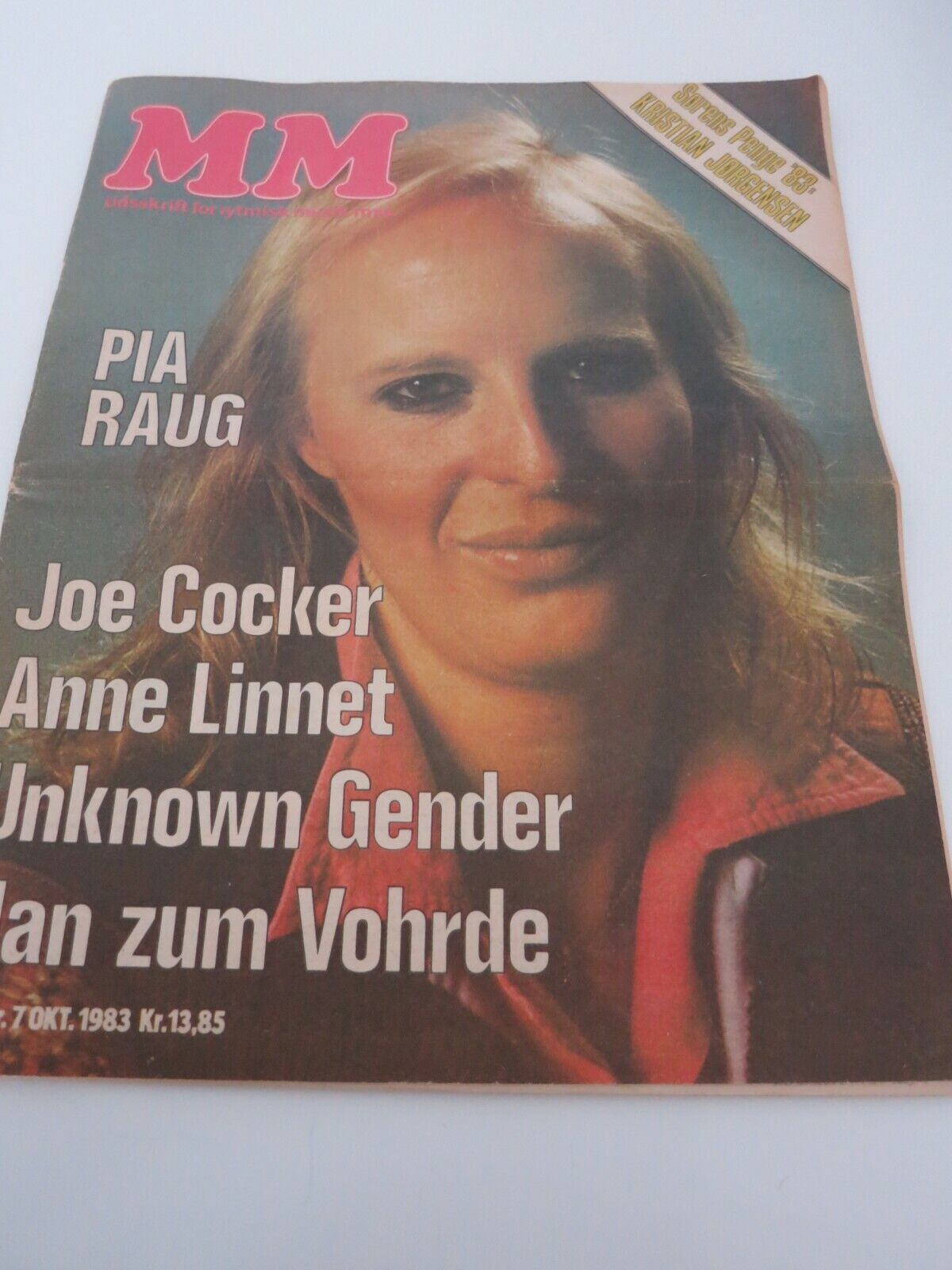 Magazine 1983 Pia RAUG Joe Cocker ANNE LINNET Unknown Gender Elton John NA33