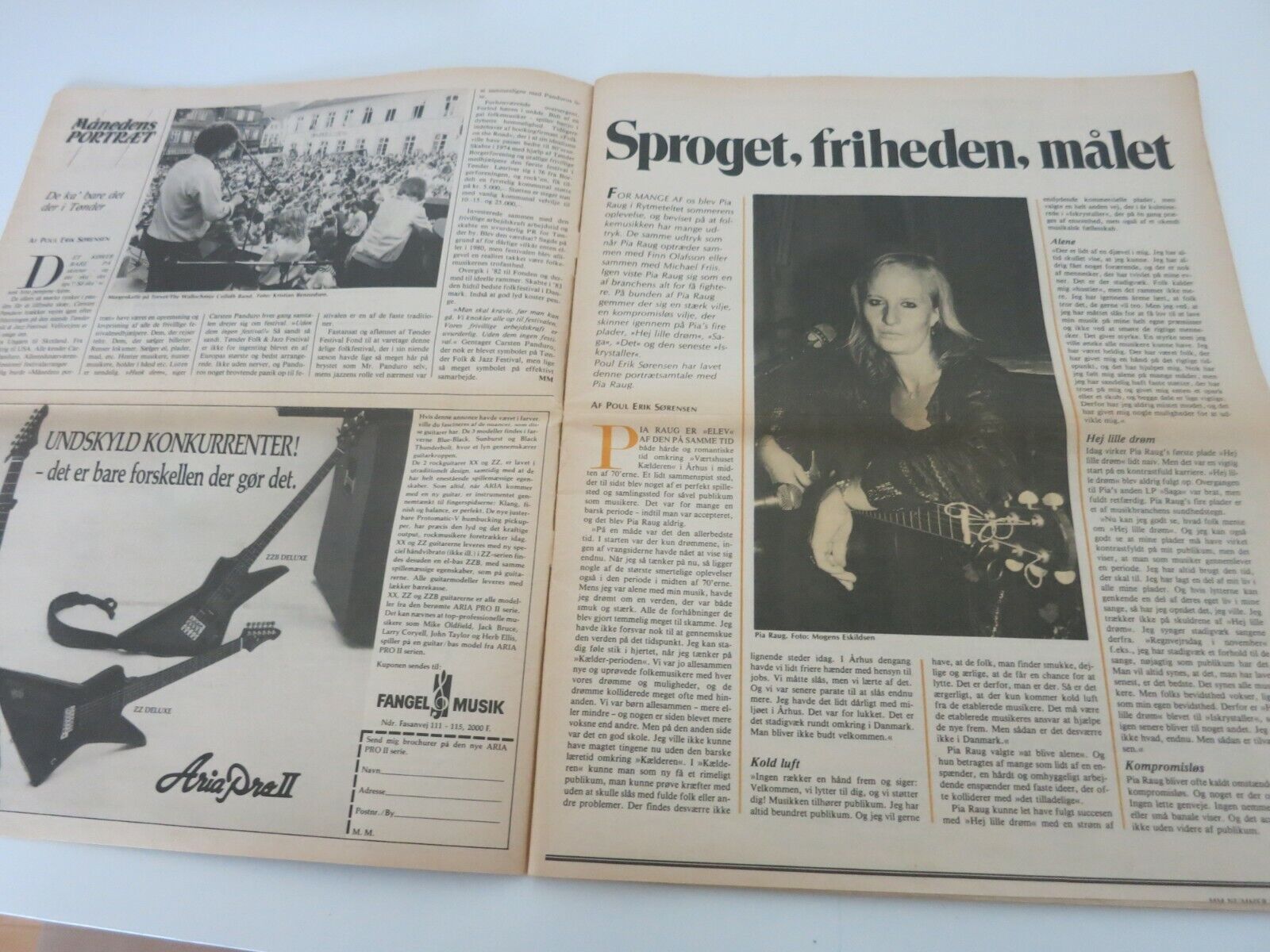 Magazine 1983 Pia RAUG Joe Cocker ANNE LINNET Unknown Gender Elton John NA33