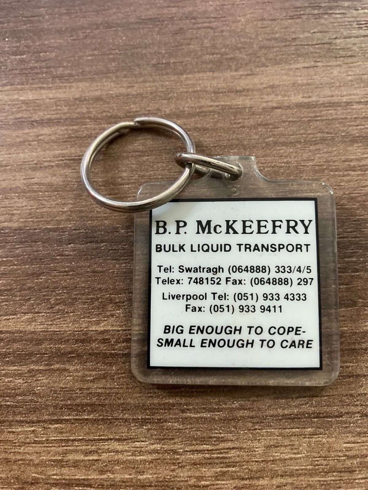 Vintage BP McKeefry Keychain - Bulk Liquid Transport - Collectible