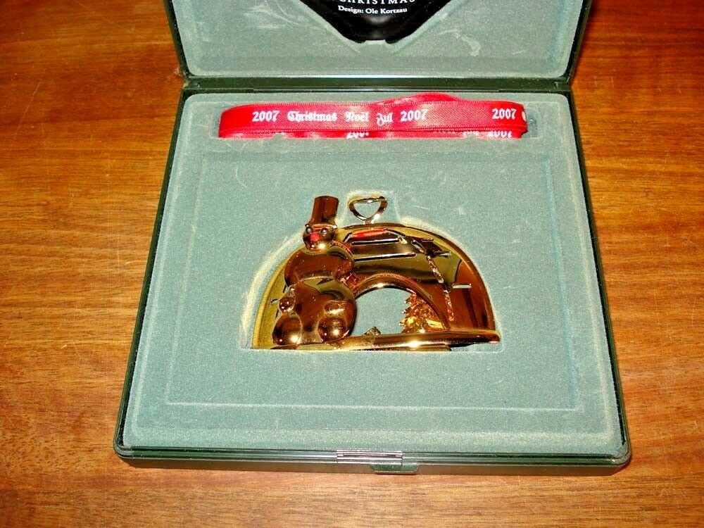 2007 Christmas in Greenland CHRISTMAS MOBILE 24 c gold plated GEORG JENSEN Box