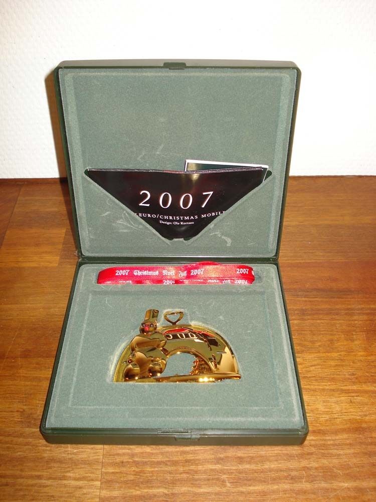 2007 Christmas in Greenland CHRISTMAS MOBILE 24 c gold plated GEORG JENSEN Box