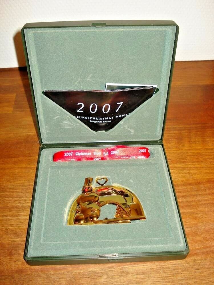 2007 Christmas in Greenland CHRISTMAS MOBILE 24 c gold plated GEORG JENSEN Box