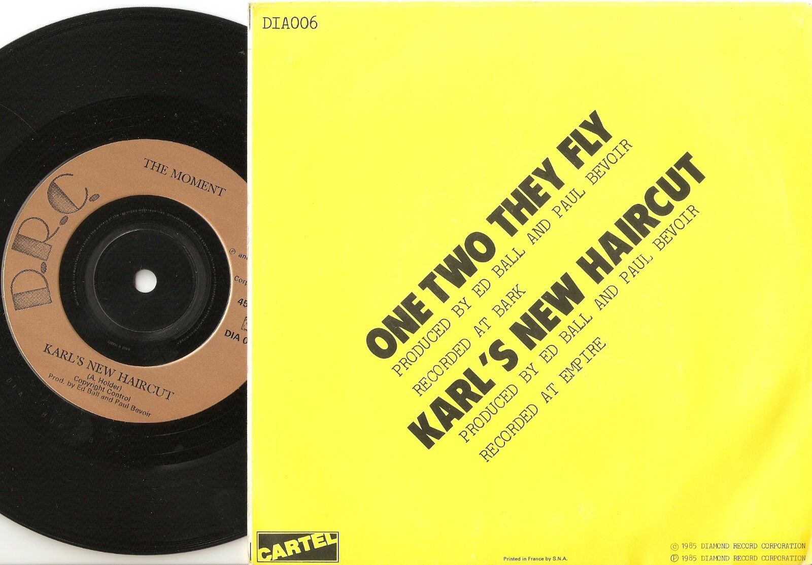 THE MOMENT ONE TWO THEY FLY  KARL`S NEW HAIRCUT 45+PS 1985 A HOLDER MOD REVIVAL