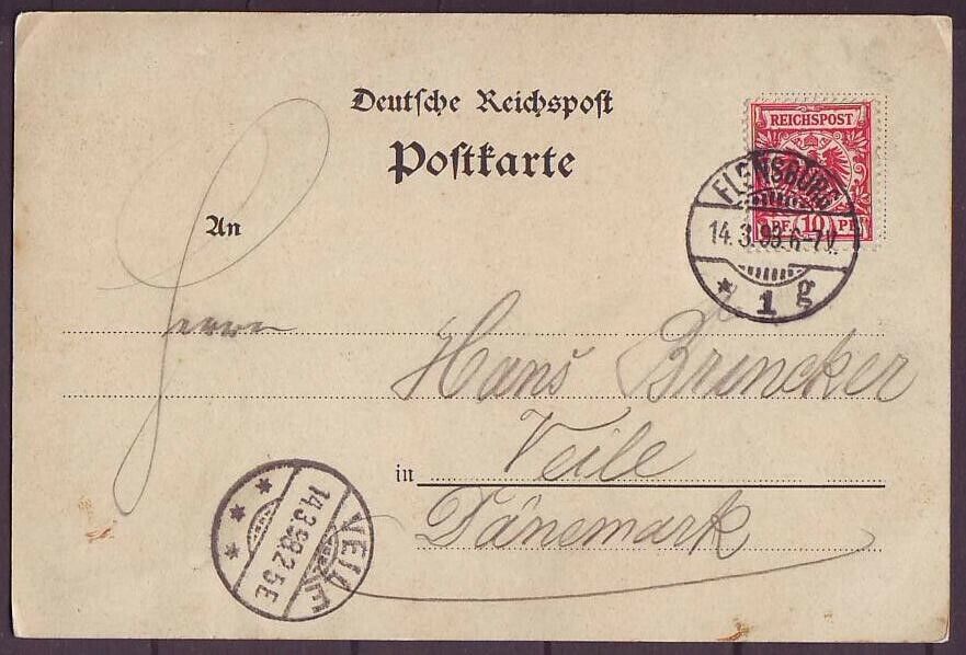 g1771/ Germany Postcard 1898 # Gruss aus Flensburg