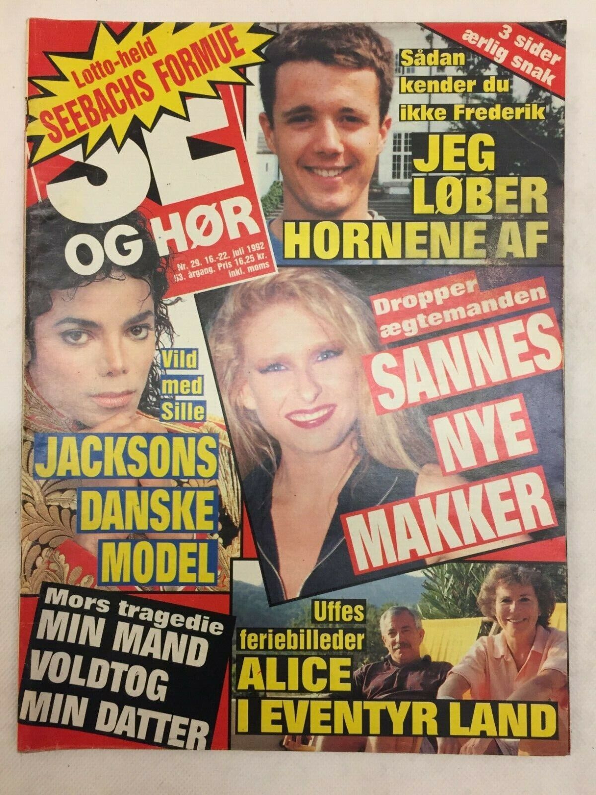 Michael Jackson Gentofte Denmark Concert Vtg Danish Magazine 1992 "Se og Hoer"