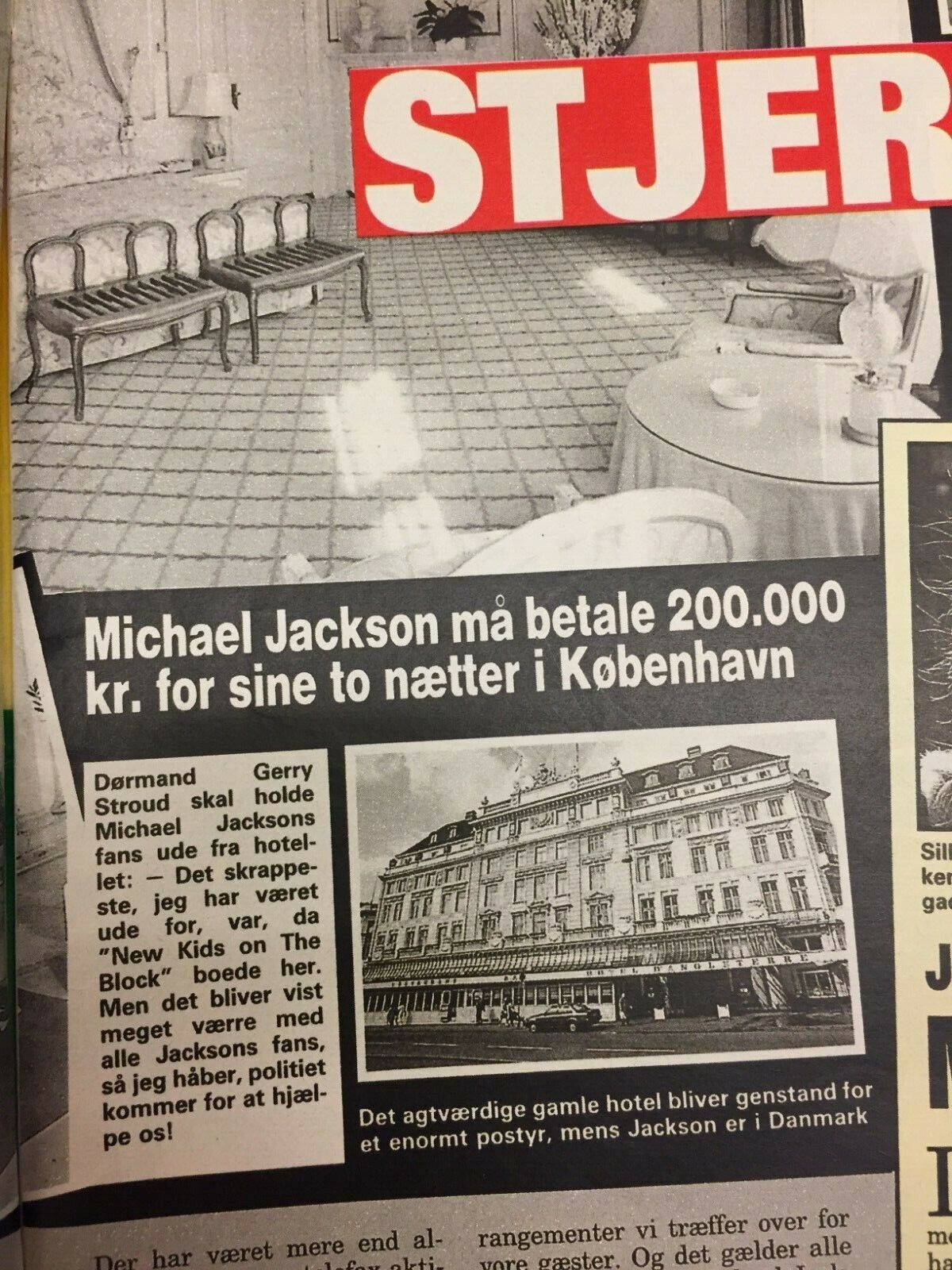 Michael Jackson Gentofte Denmark Concert Vtg Danish Magazine 1992 "Se og Hoer"