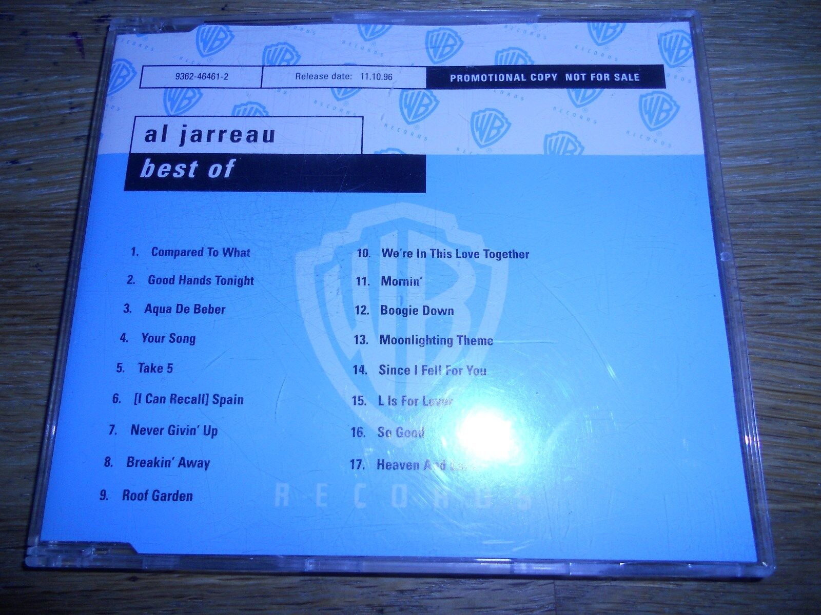 AL JARREAU BEST OF 17 TRACKS PROMOTIONAL COPY NOT FOR SALE WARNER BROS GERMANY*