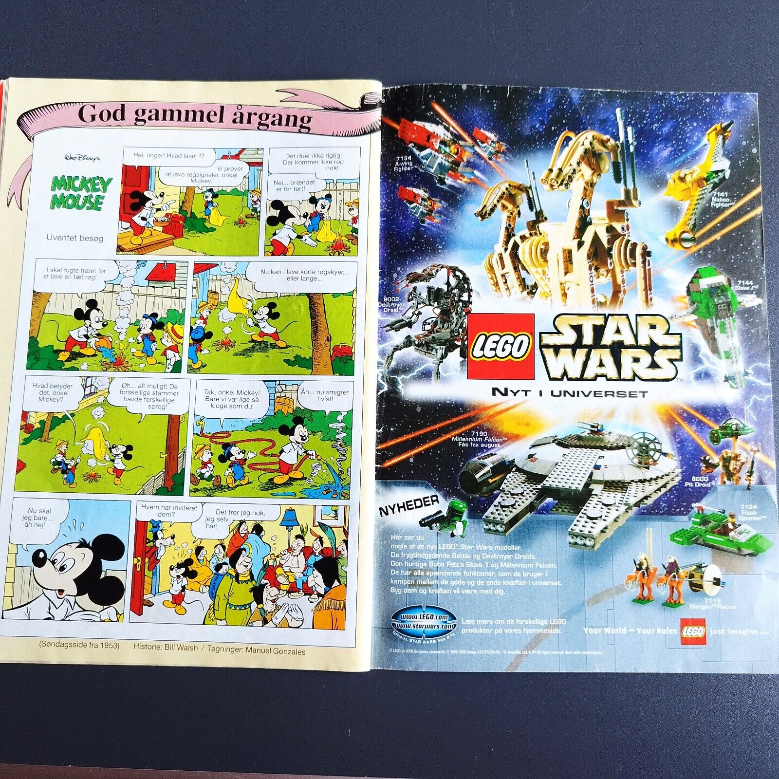 Lego Star Wars ad in a Danish "Donald Duck" magazine no 14/ 2000