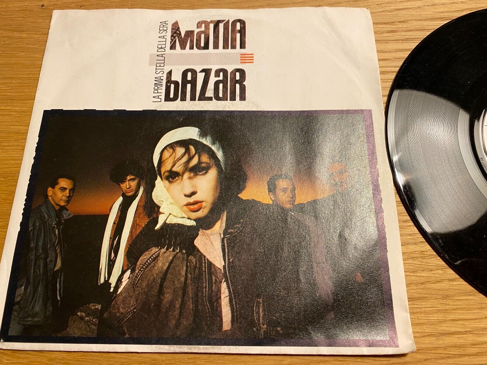 MATIA BAZAR "LA PRIMA STELLA DELLA SERA" 1988 GERMAN PRESSED SINGLE MEGA RECORDS